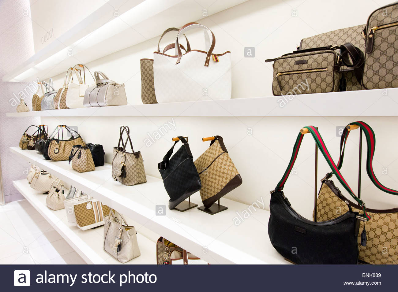 Expensive Gucci handbags in Isetan department store, Shinjuku, Tokyo Stock Photo: 30541737 - Alamy