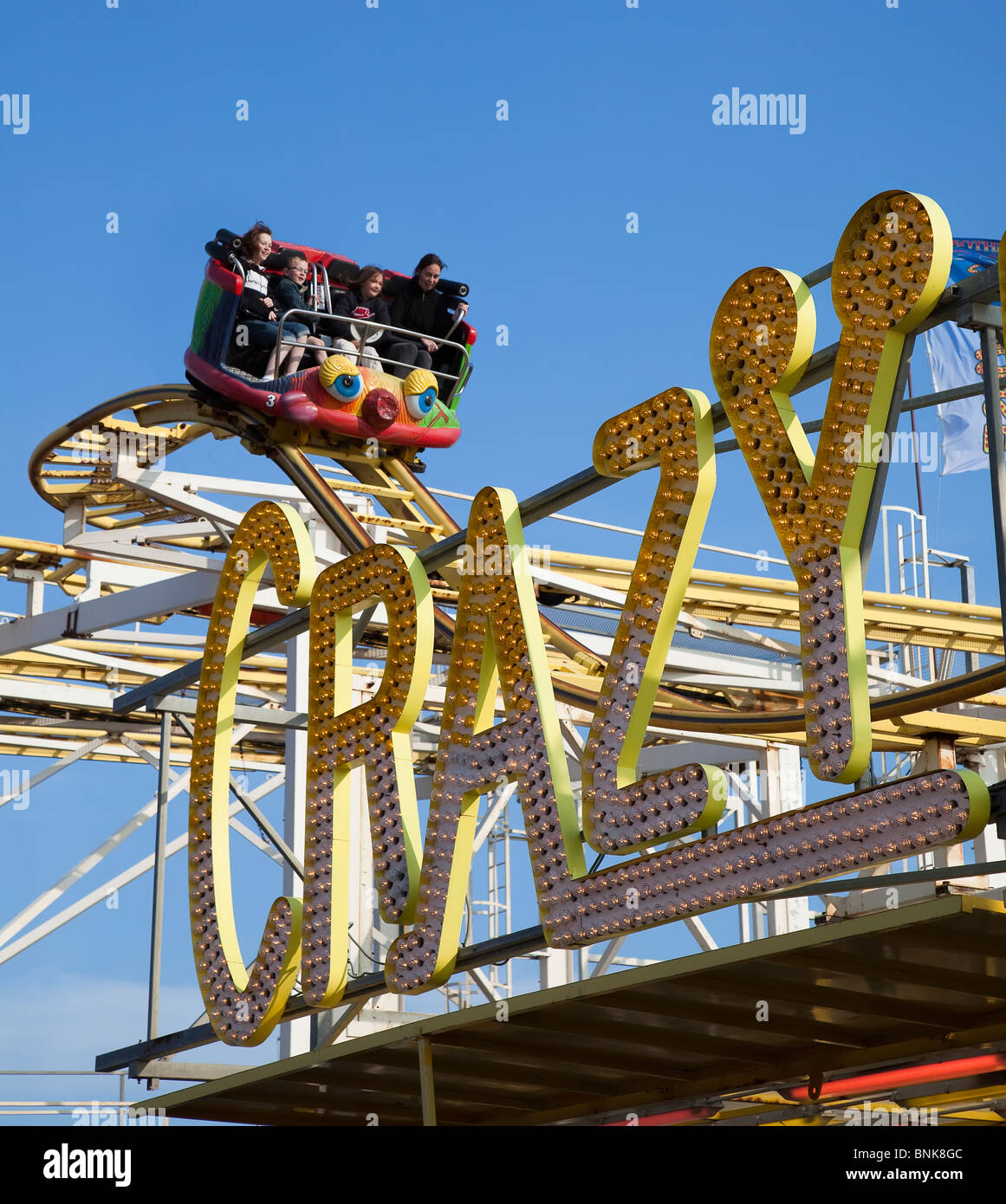 Roller coaster on pier Brighton England UK Stock Photo