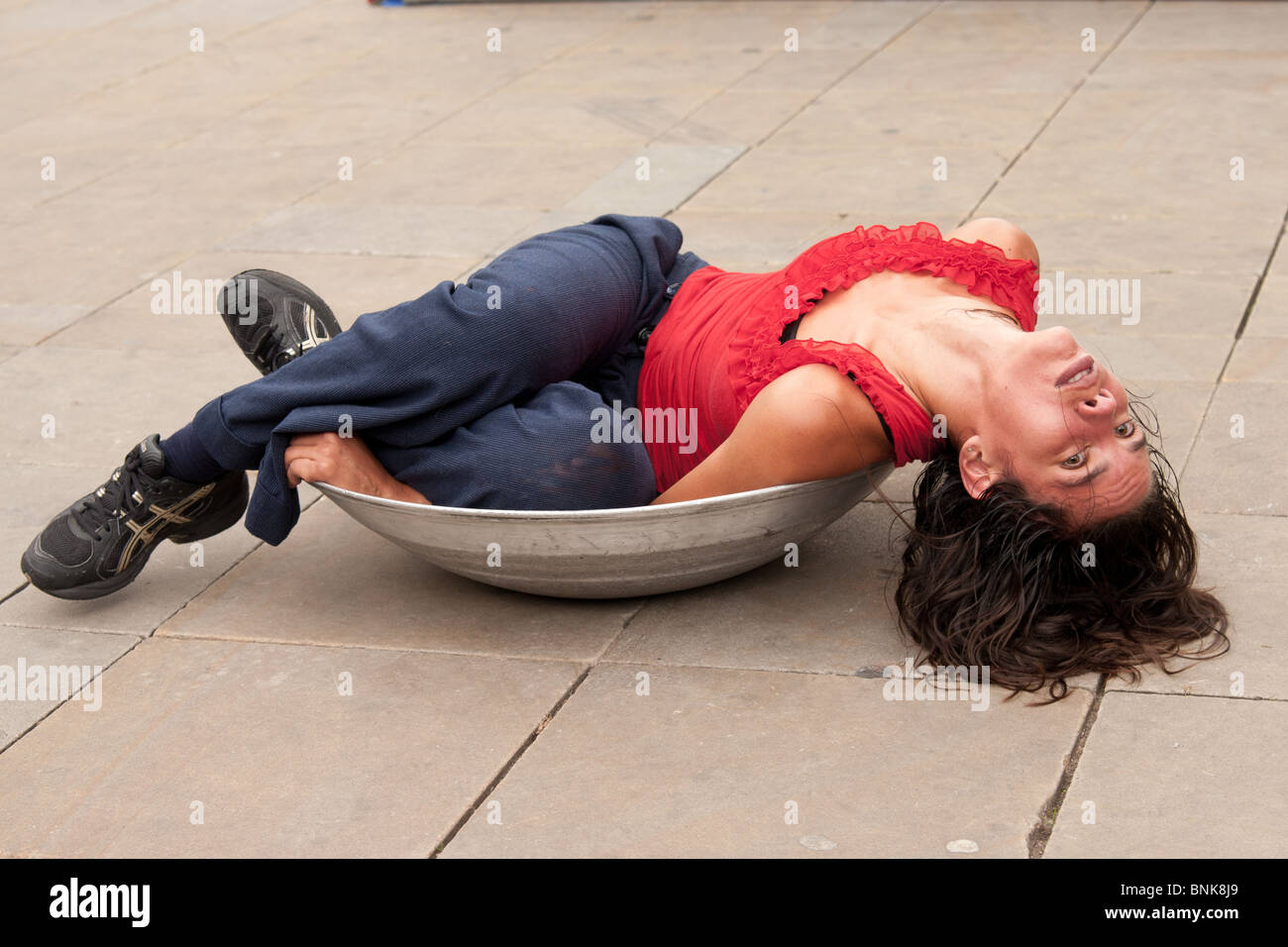 Motionhouse dance company performing 'Cascade' as part of the three