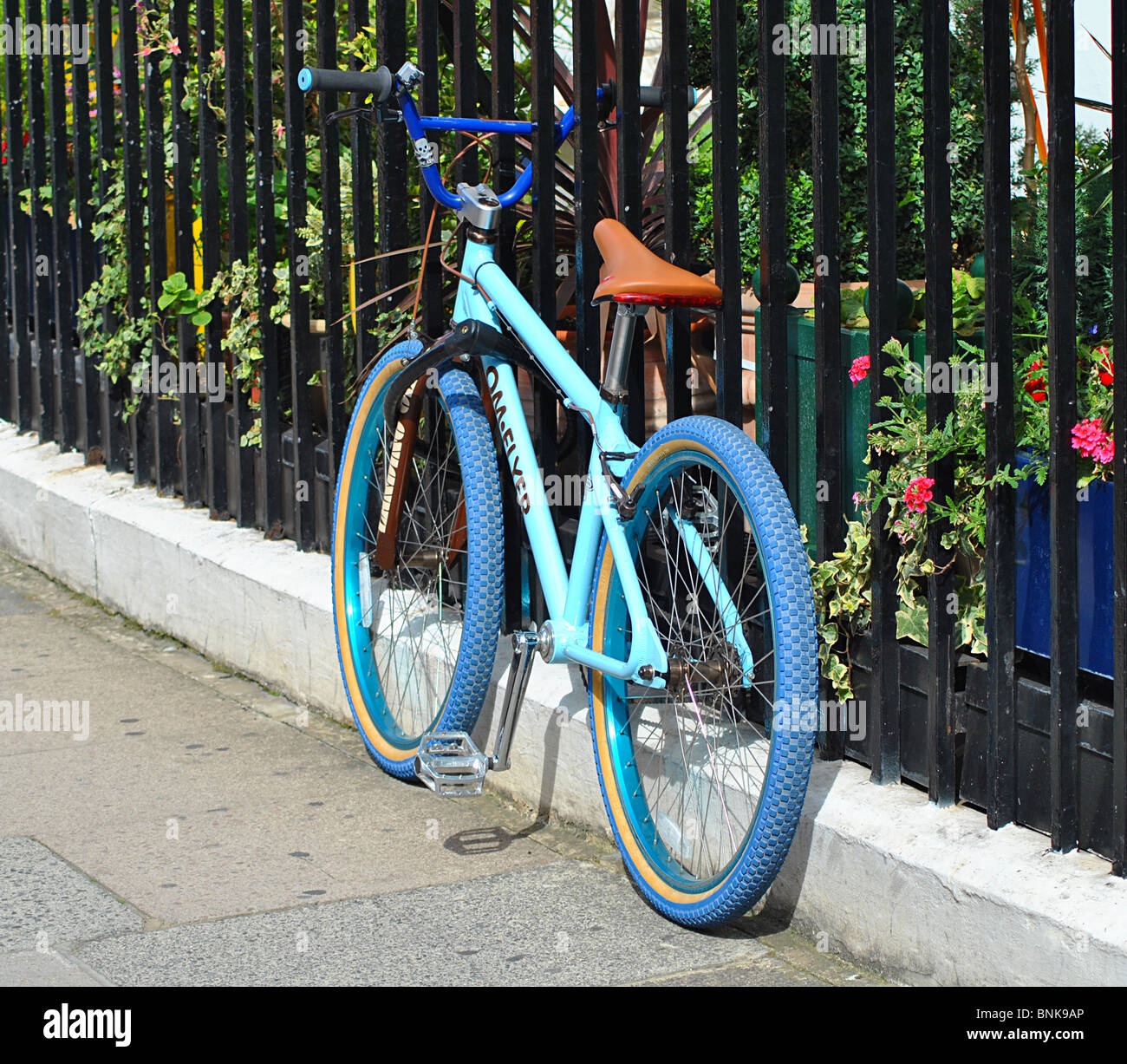 Blue bike, London Stock Photo