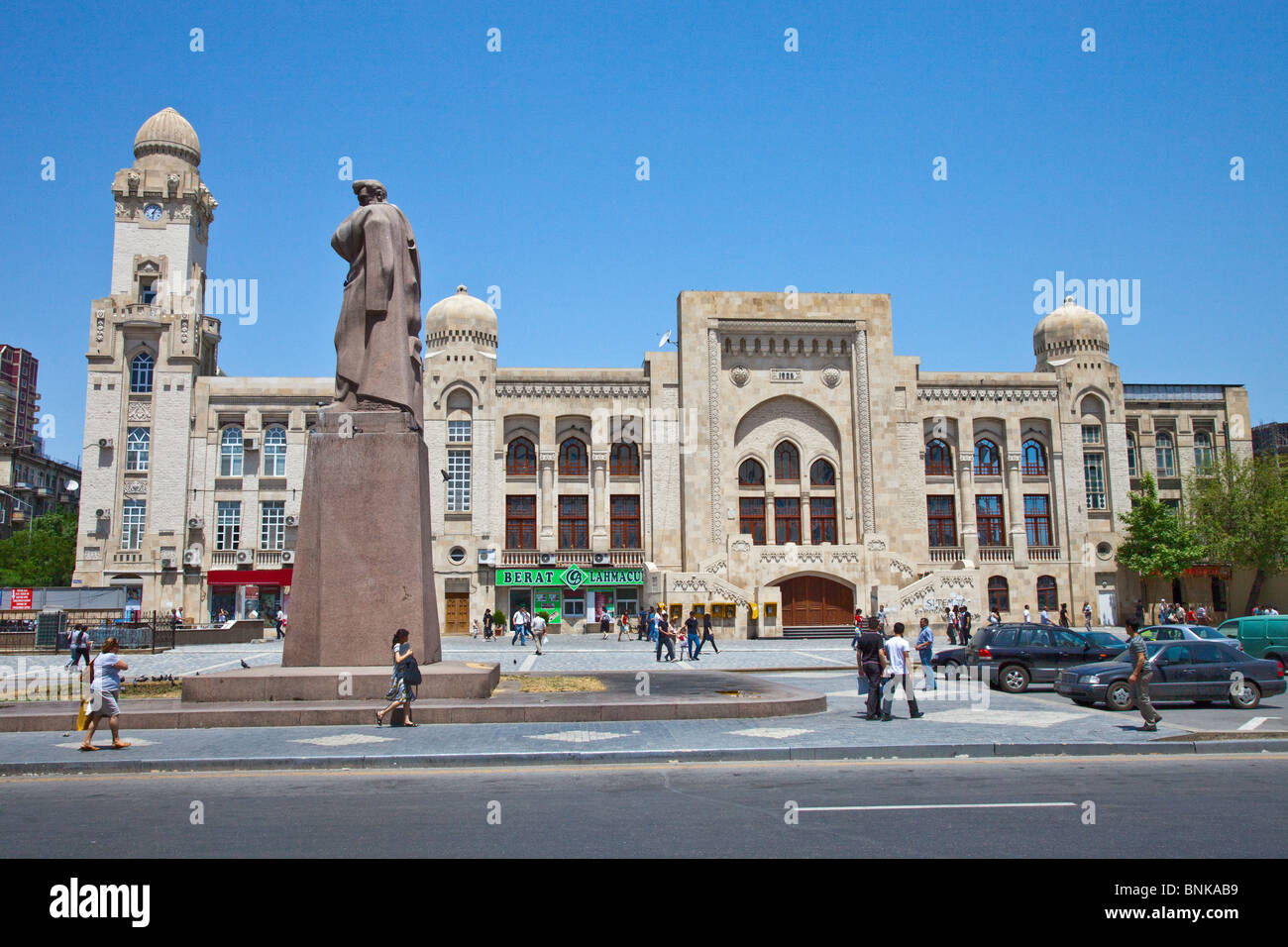 Electric Train Station in Baku, Azerbaijan Stock Photo