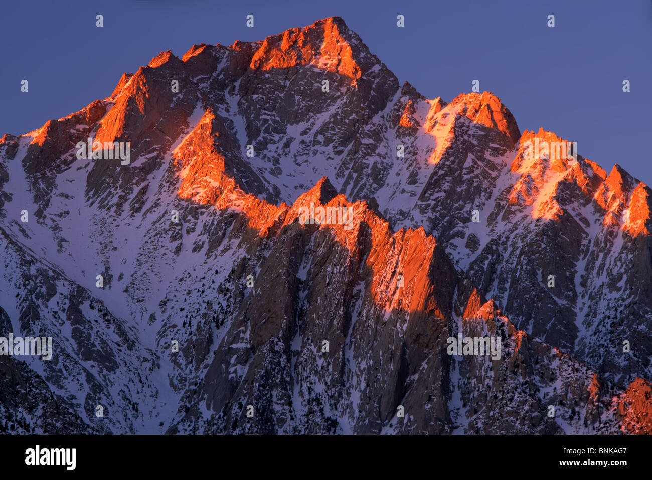 Lone Pine Peak in the Sierra Nevada range in California Stock Photo