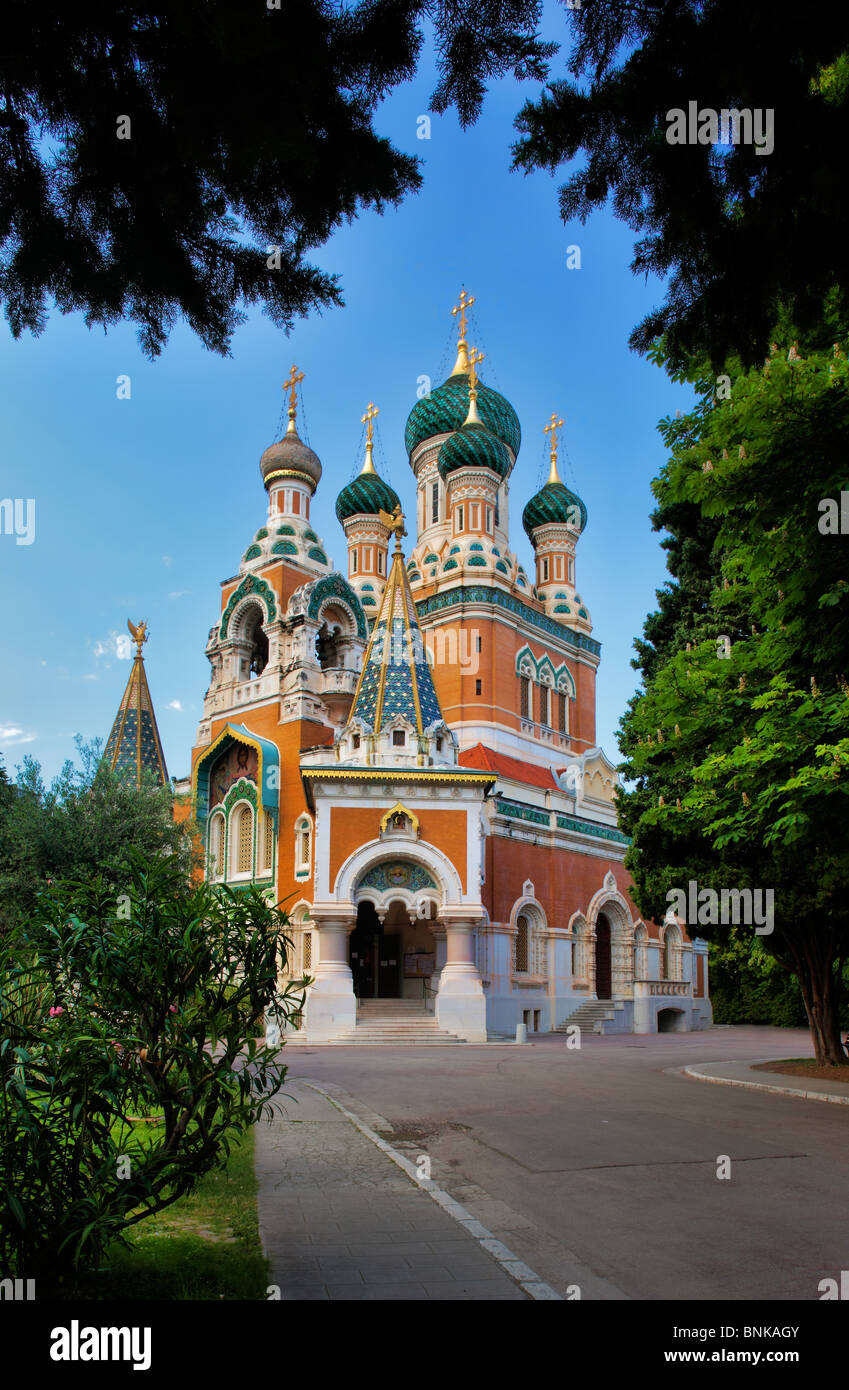 Cathedrale Russe (Russian Cathedral) in Nice, France Stock Photo