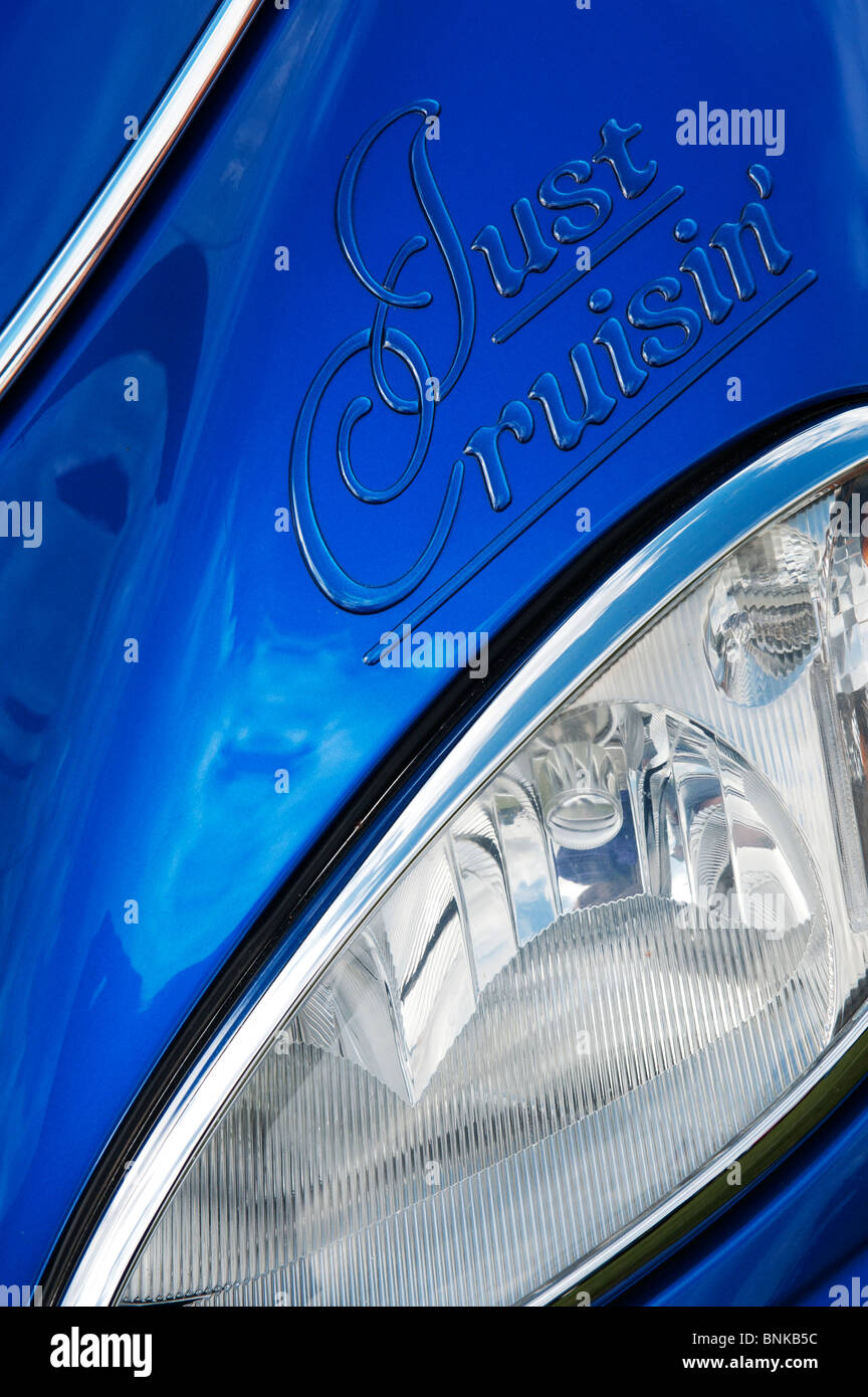 Just cruisin' car sticker on a Chrysler PT Cruiser car abstract Stock Photo