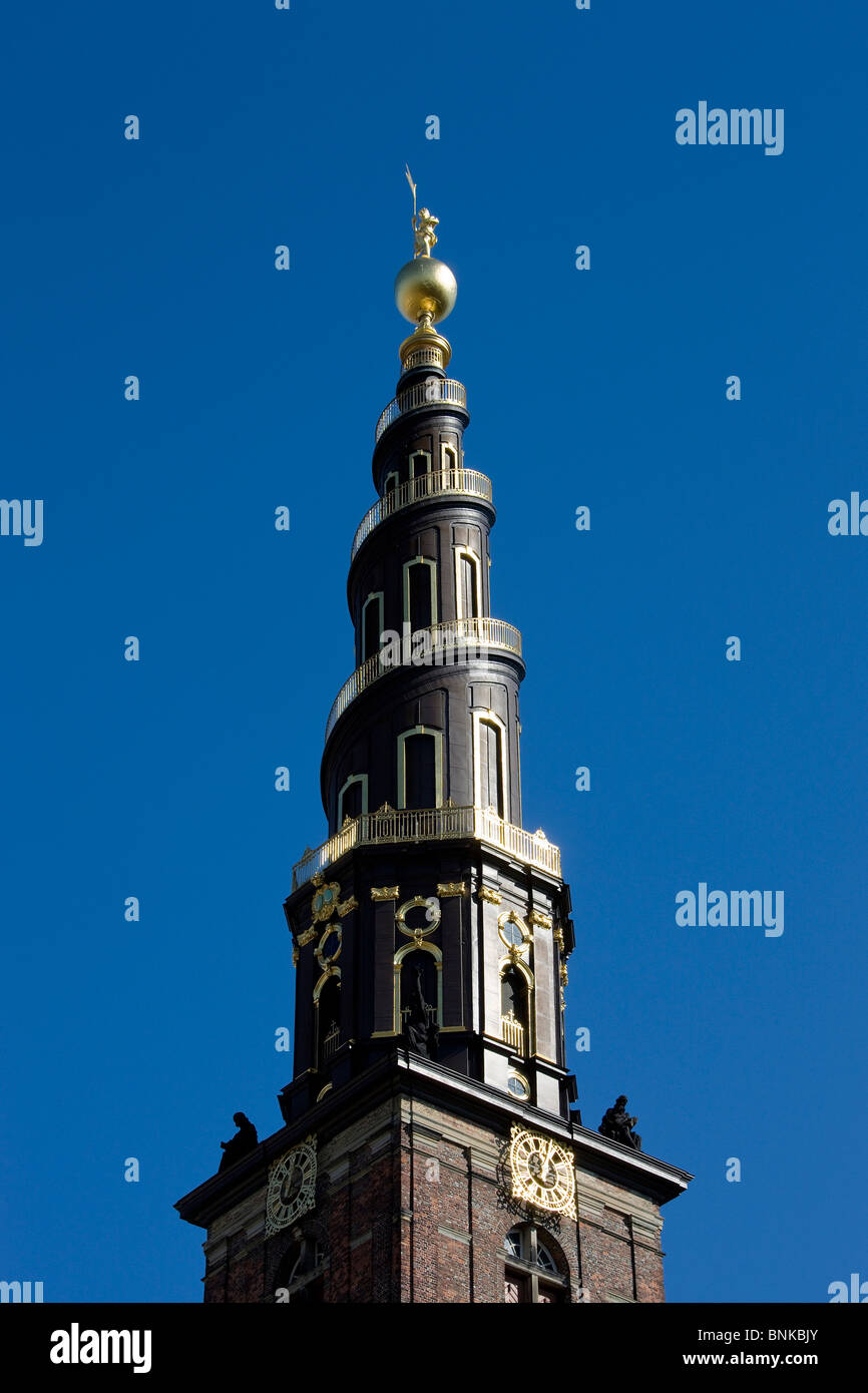 Denmark Copenhagen Vor Frelsers church spiral staircase spiral traveling tourism holidays vacation Stock Photo