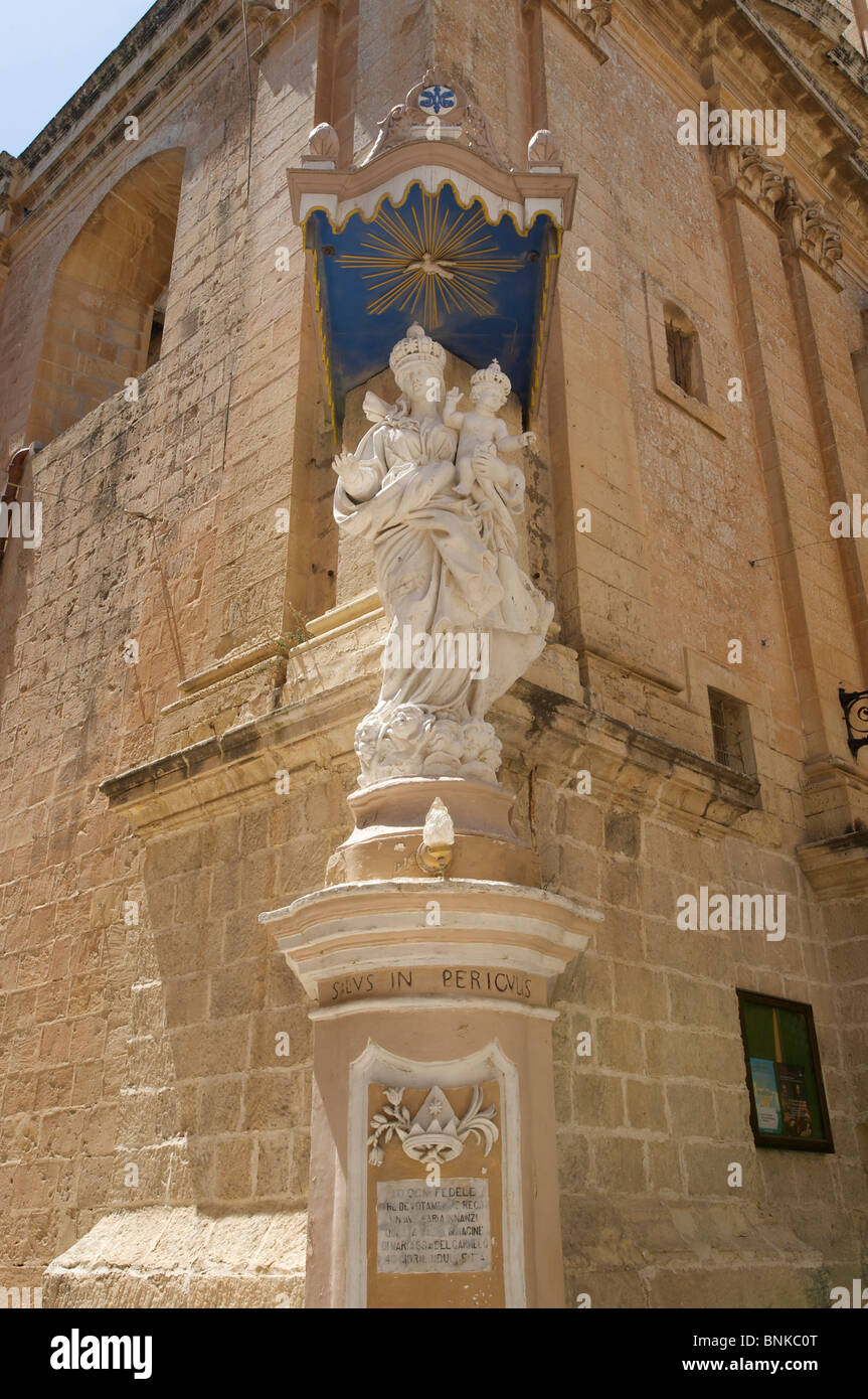 Malta Mdina statue statues sculpture sculpture figure figures history historically historical more historically historical Stock Photo