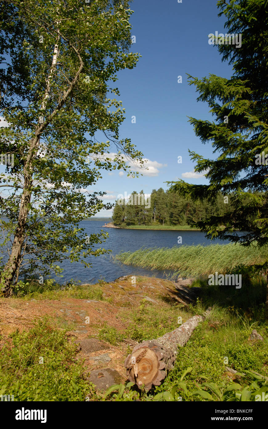 The lake Glafsfjorden near the town Glava, western Värmland, Sweden Stock Photo