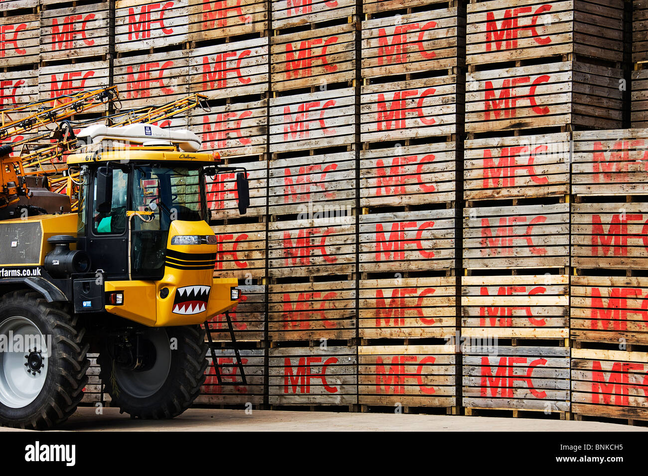 Potato boxes.Scottish borders. Scotland.UK Stock Photo Alamy