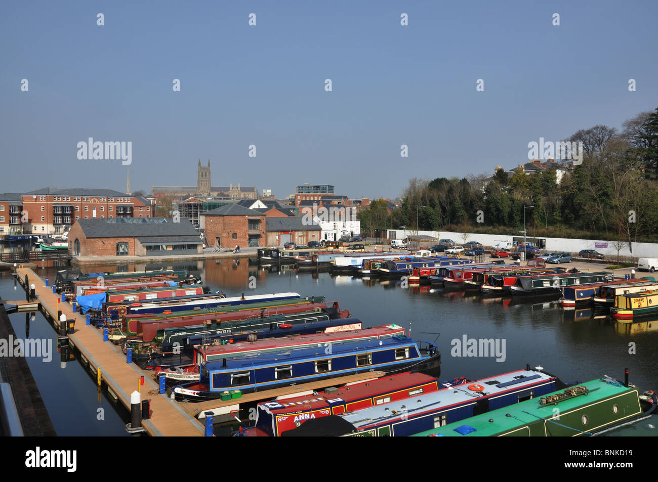 Centre of Worcester, UK Stock Photo Alamy