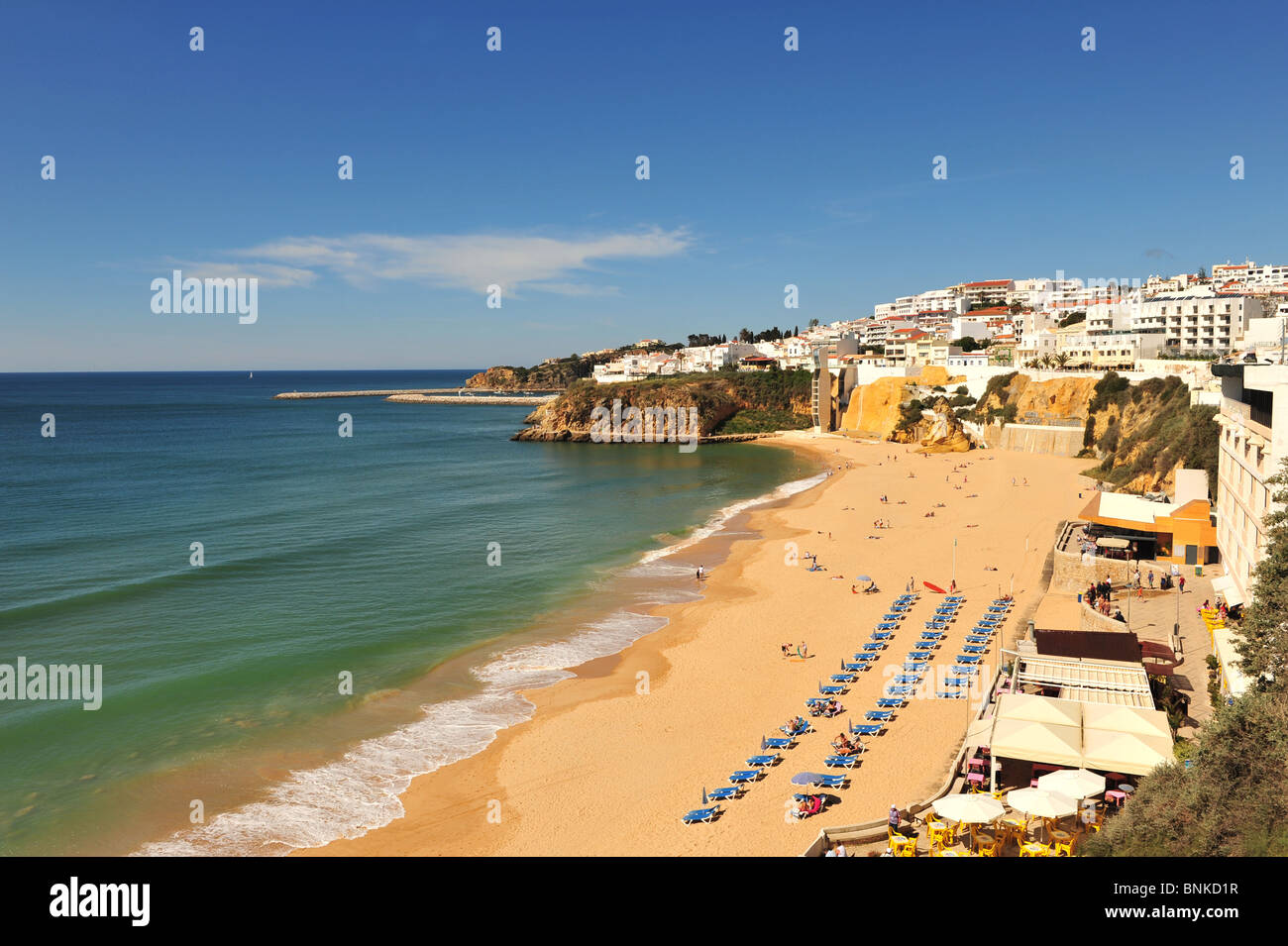 Beach At Albufeira, Algarve, Portugal Stock Photo - Alamy