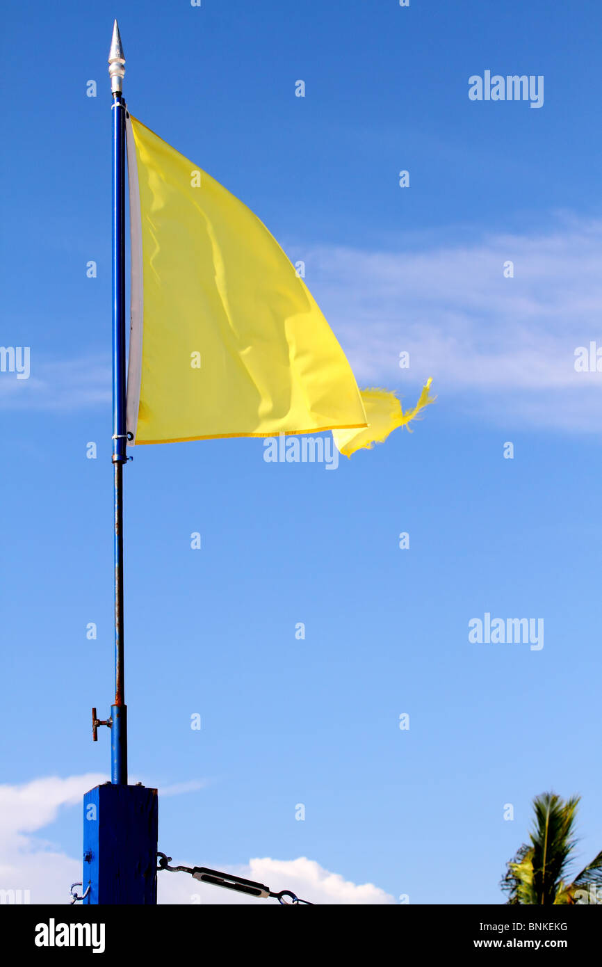 Volleyball sport yellow flag Stock Photo