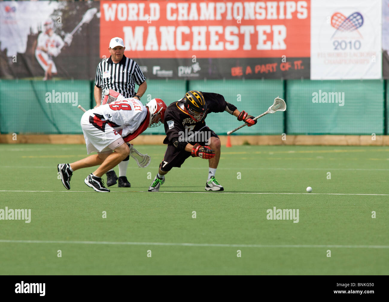 World Lacrosse Championships Manchester England UK July 2010, Canada versus Germany Stock Photo