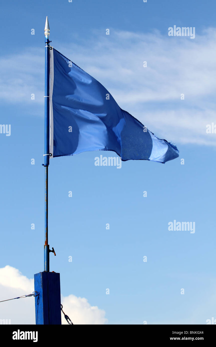 Volleyball sport blue flag Stock Photo