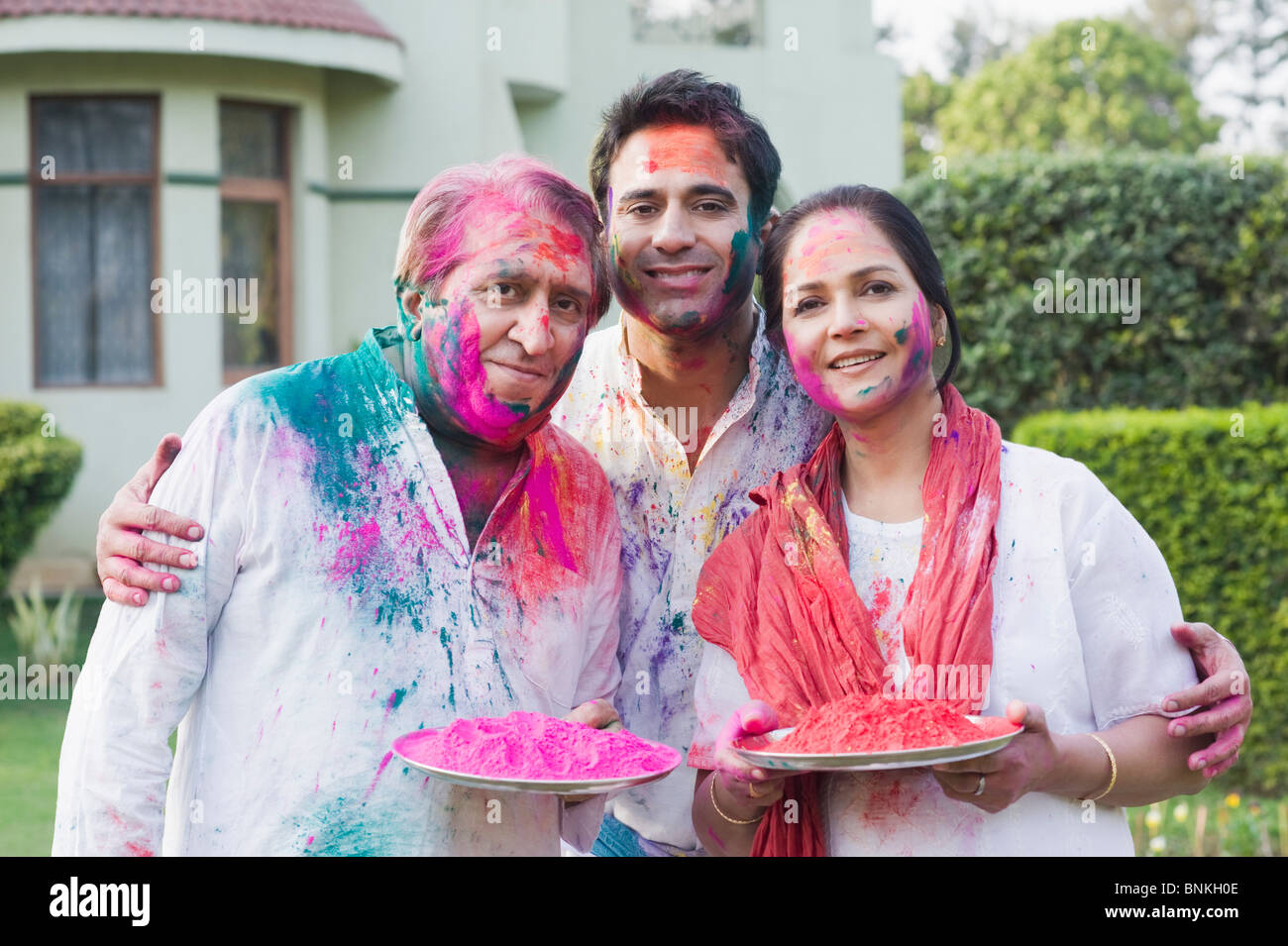 celebrating holi with the family