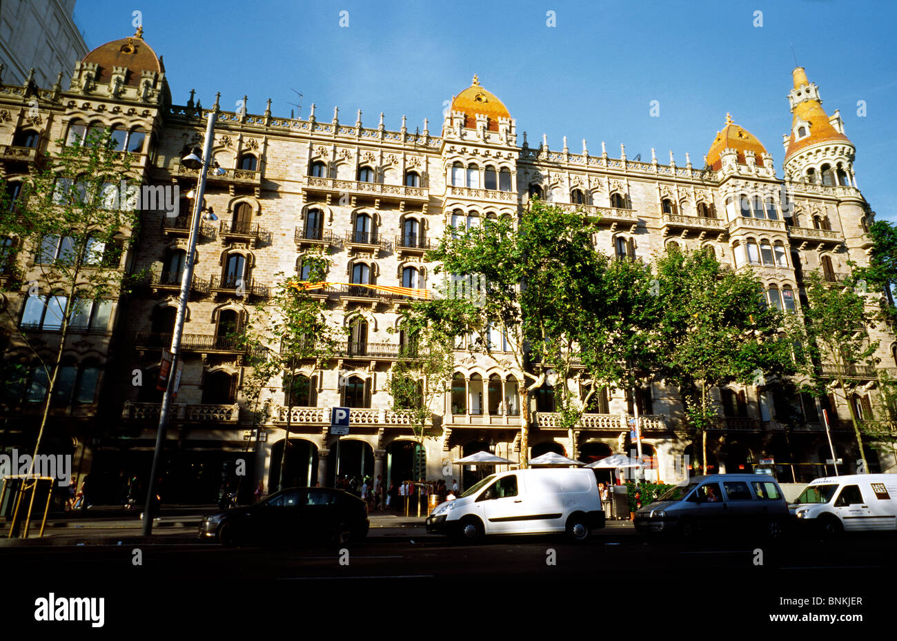 Cases Rocamora at Passeig de Gràcia in Barcelona. Stock Photo