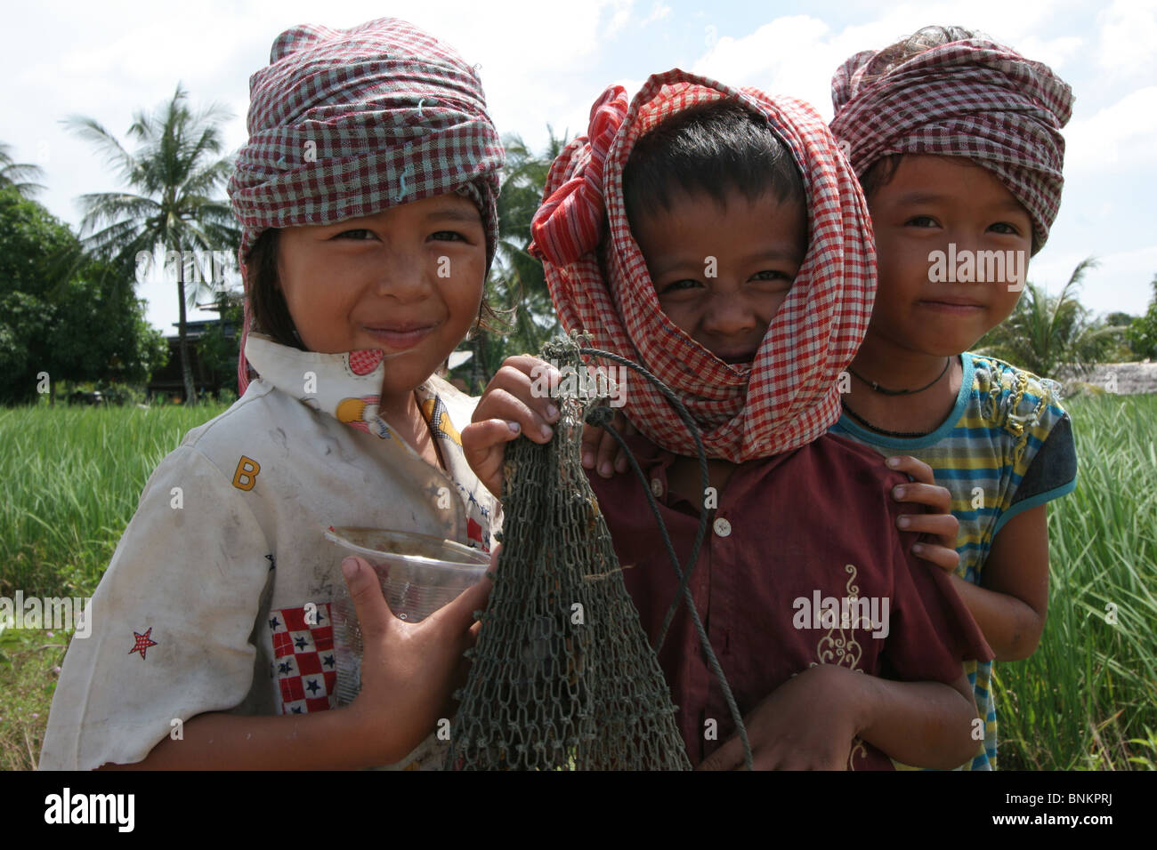 Children near Kampot, Cambodia Stock Photo