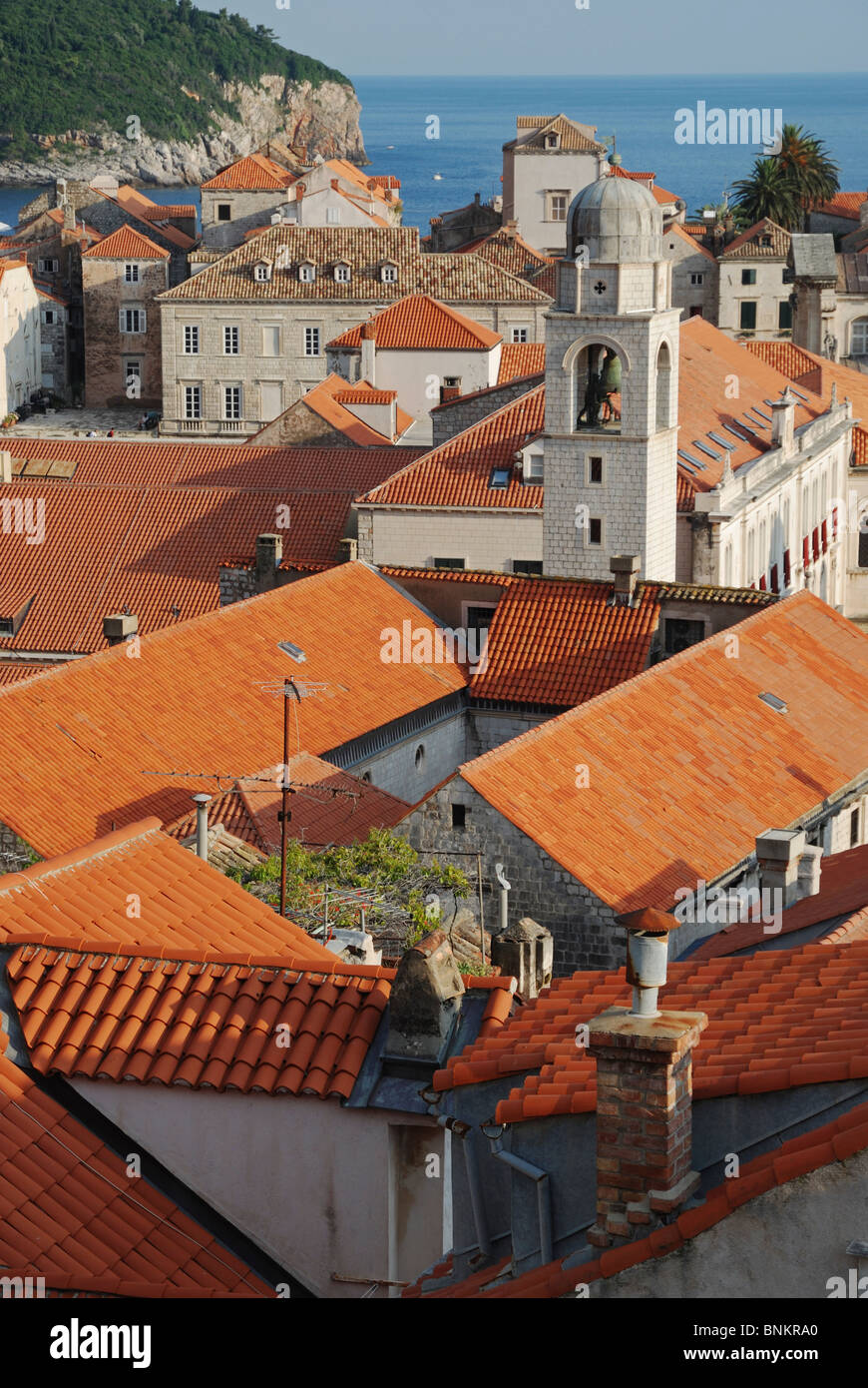The red terracotta rooftops of Dubrovnik's Old Town, Croatia Stock