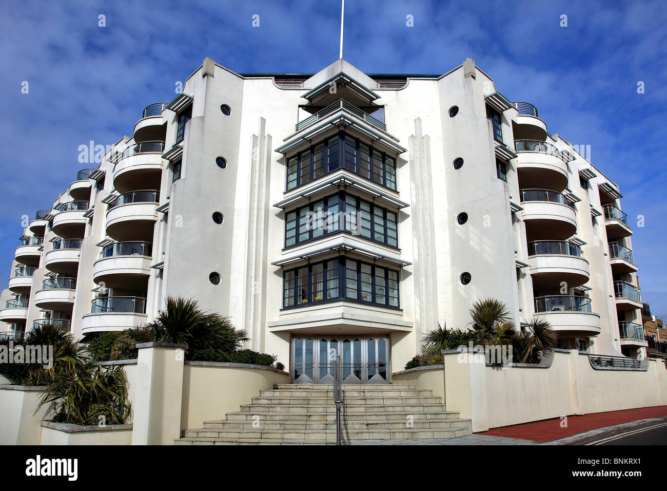 Luxury Seafront Flats Worthing town Sussex England Stock Photo Alamy