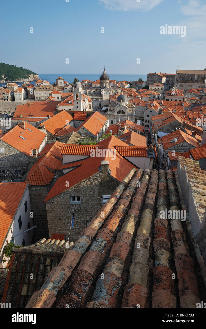 The Red Terracotta Rooftops Of Dubrovnik s Old Town Croatia Stock the-red-terracotta-rooftops-of-dubrovnik-s-old-town-croatia-stock