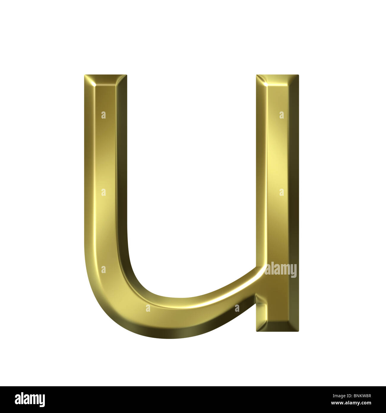 3d golden letter u Stock Photo - Alamy