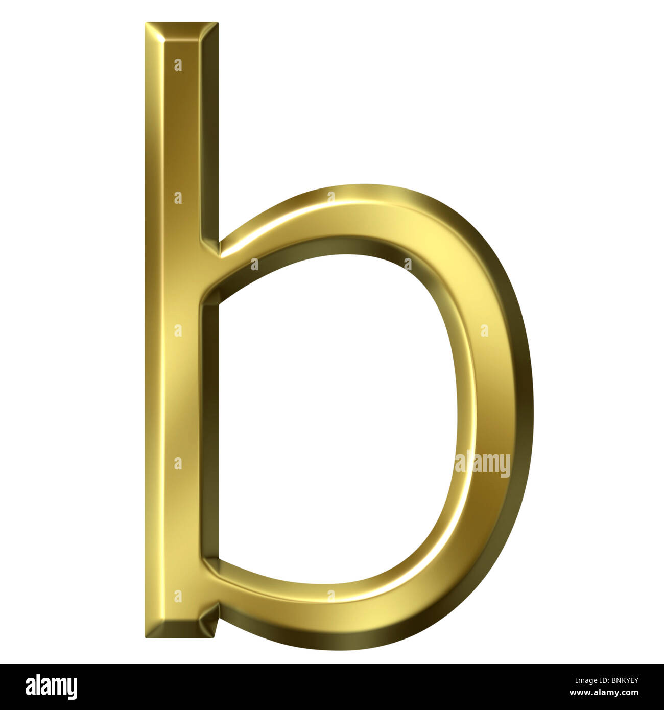 3d golden letter b Stock Photo