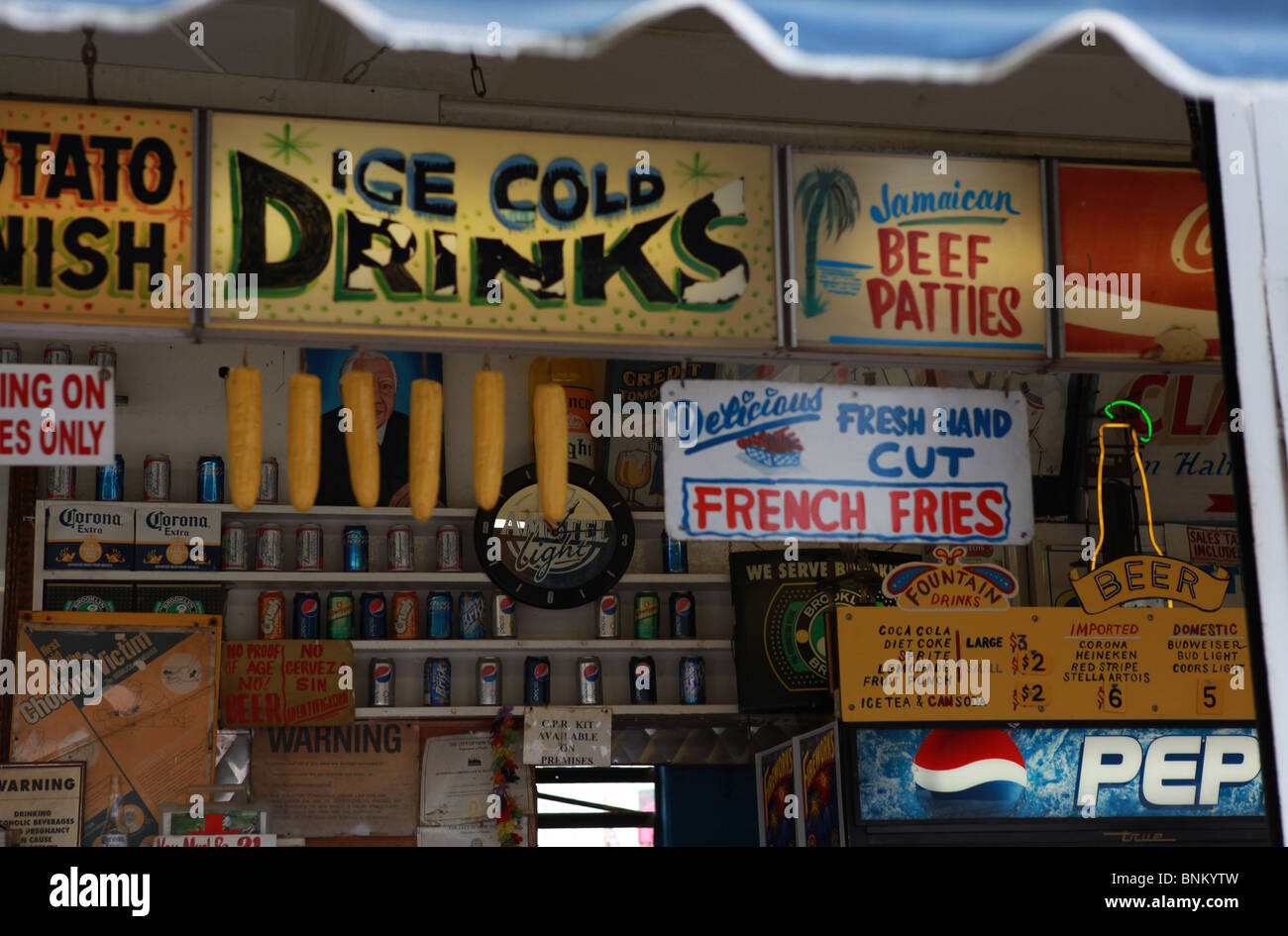 Food vendor Coney Island NY Stock Photo