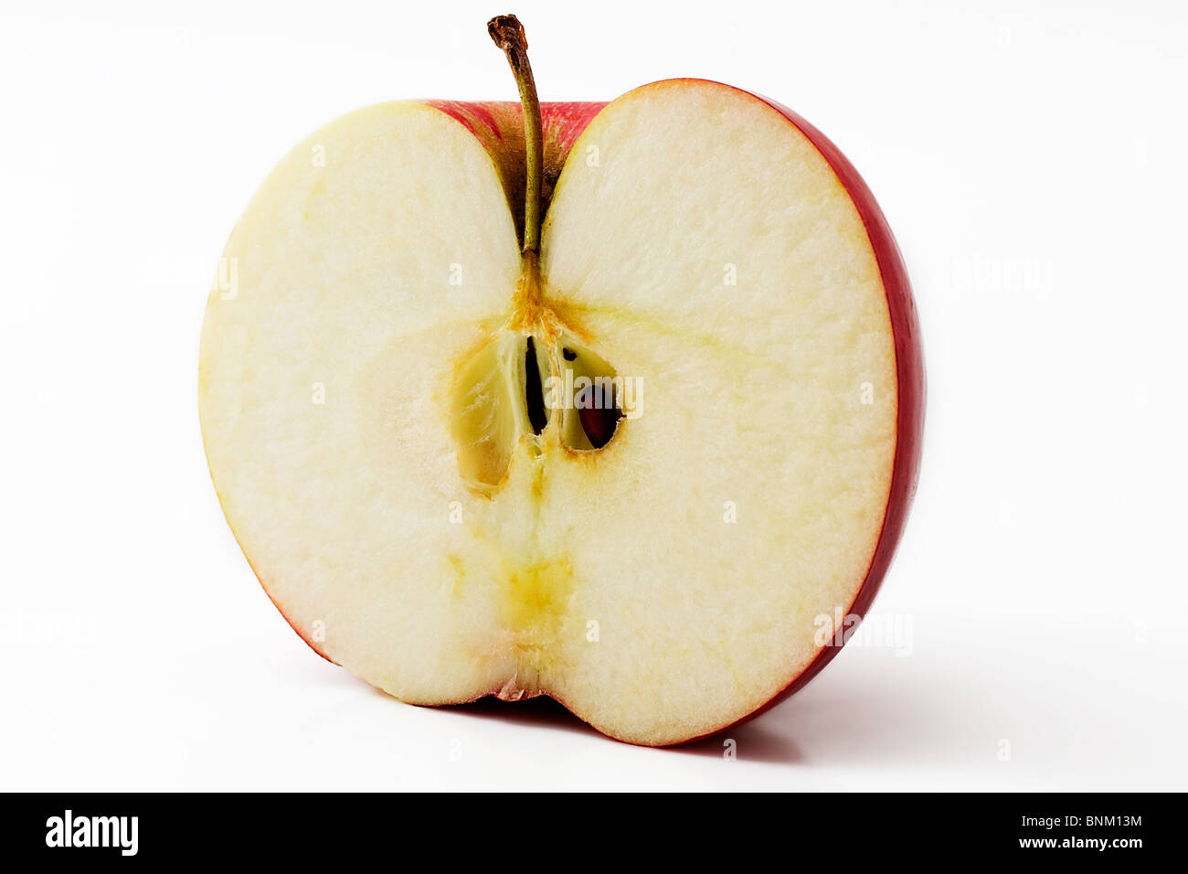one half Apple isolated on white background Stock Photo