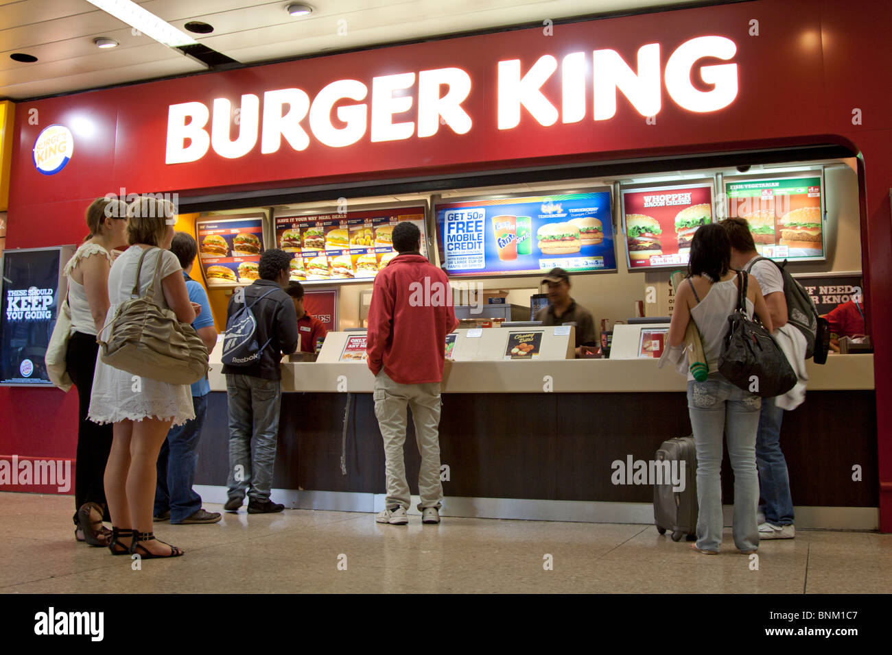 Burger King Euston Station London Stock Photo Alamy