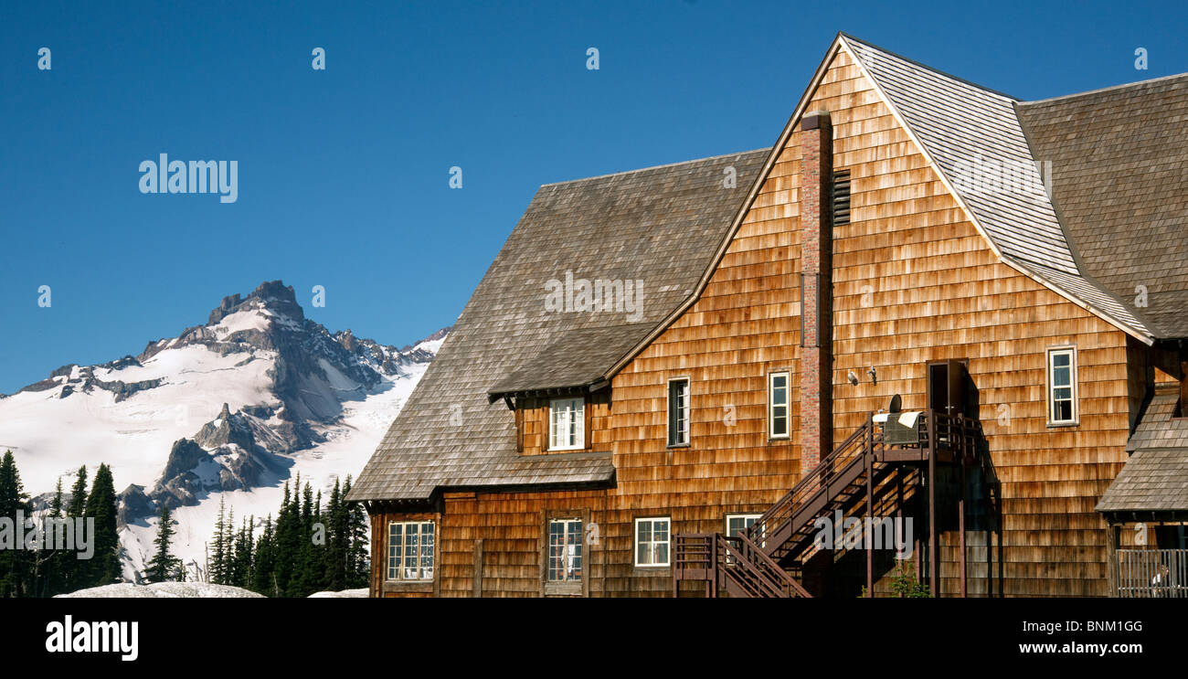 the ranger station gift shop on the sunrise side of washington state's mount rainier Stock Photo