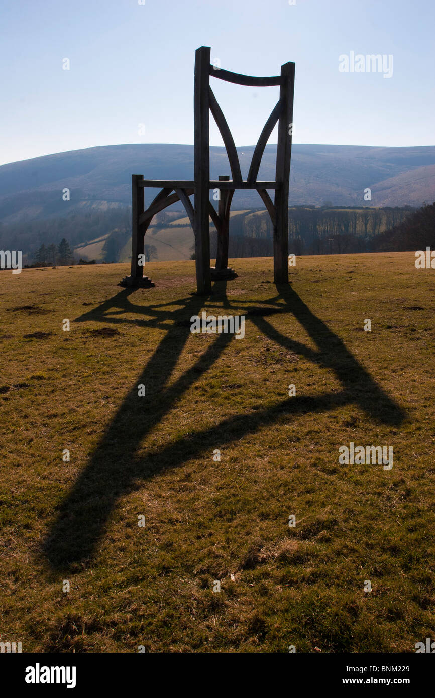 The Giants Chair, Natsworthy, Dartmoor. Sculpture by Artist Henry Bruce