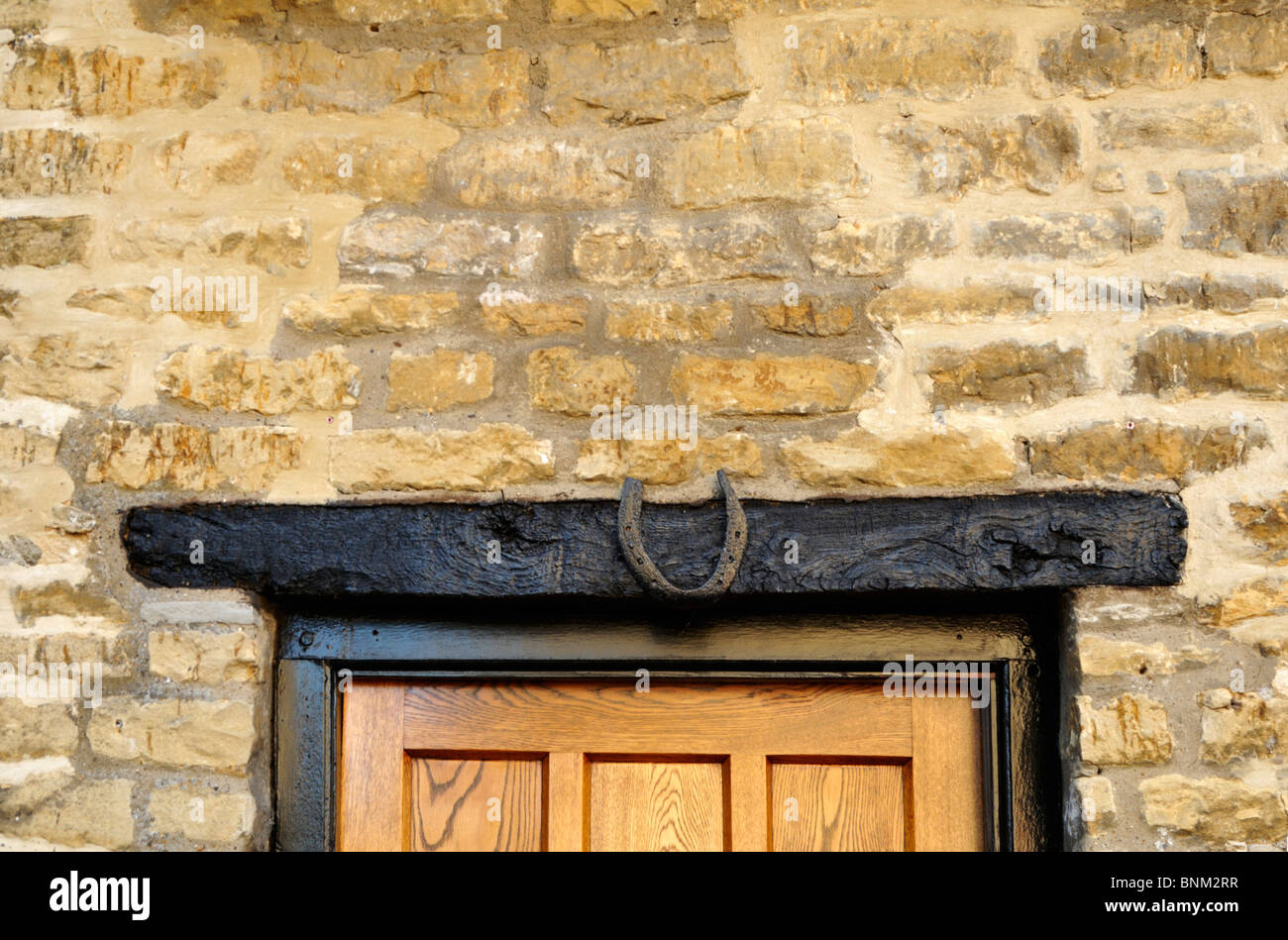 A Good Luck Horseshoe Above The Front Door Of Bourton On The Water