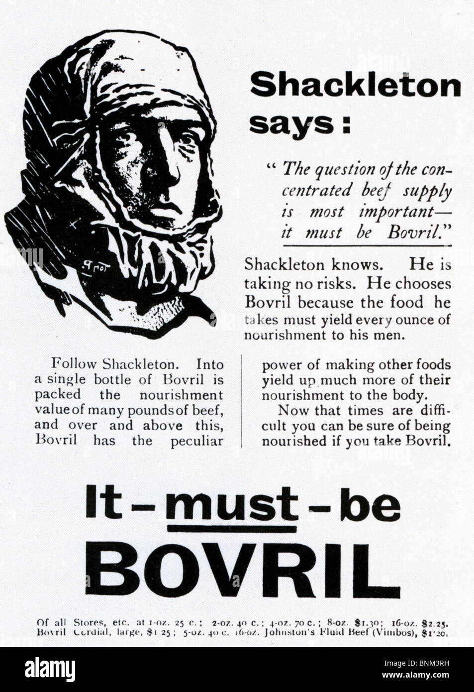 BOVRIL An American advert about 1920 Stock Photo