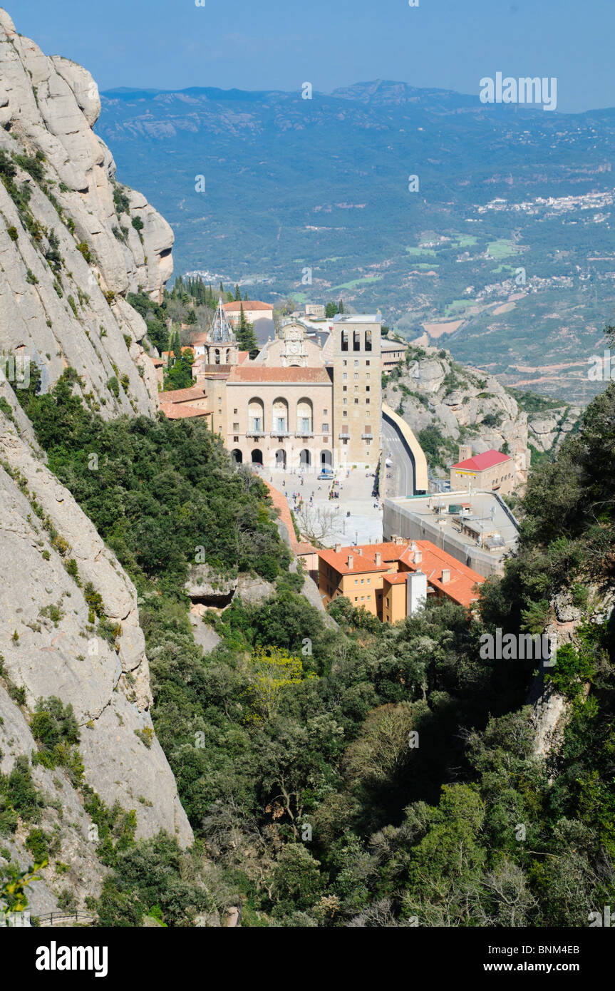 View of the main building of the sanctuary of Montserrat, religious