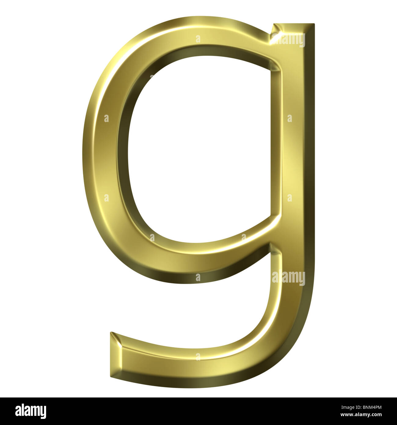 3d golden letter g Stock Photo