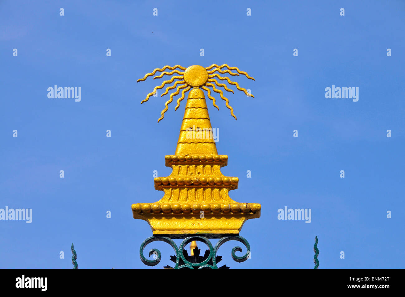 Asia Cambodia king's palace Mekong region monument Norodom palace equestrian statue South-East Asia detail Stock Photo