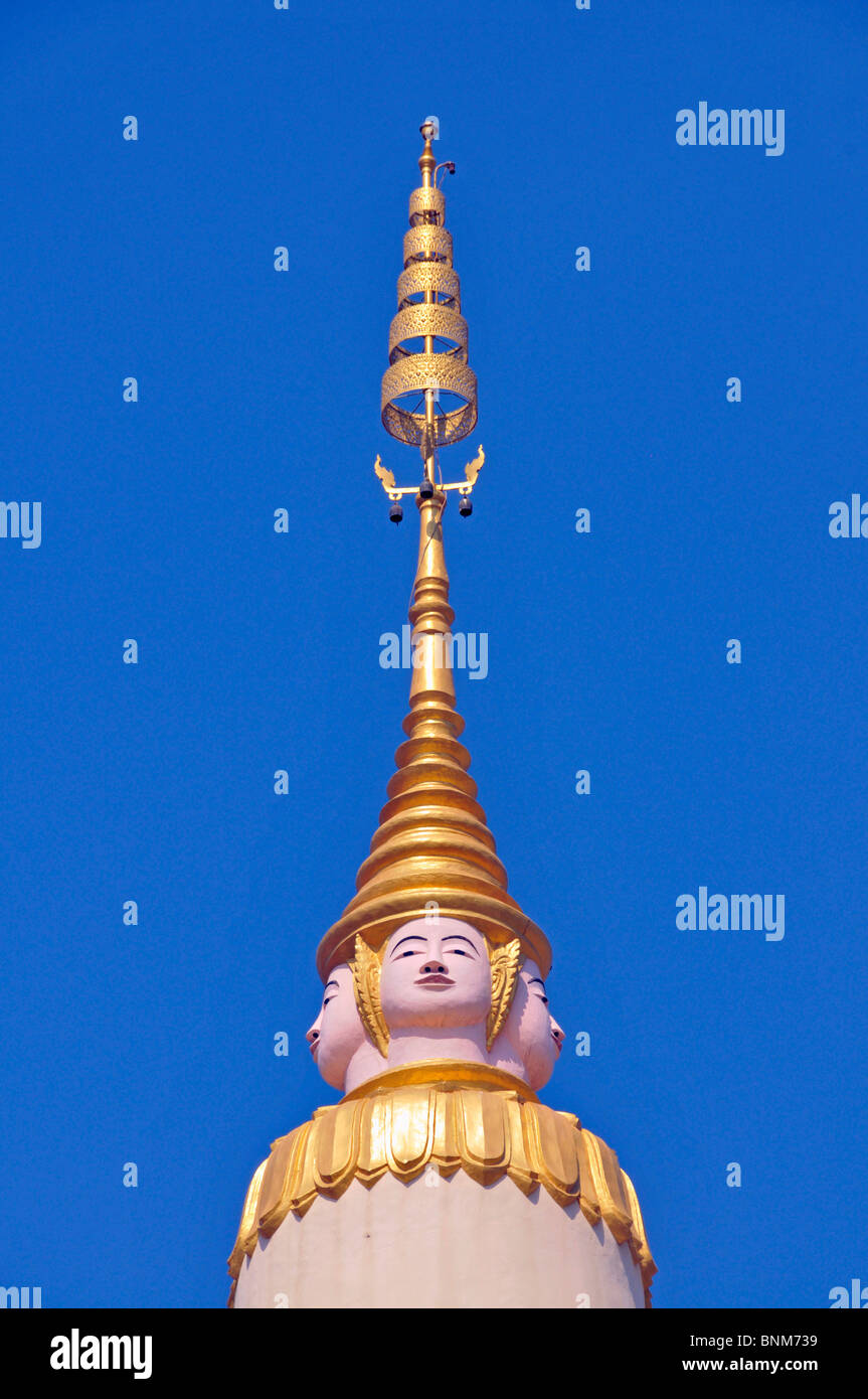 Asia Botumvatey cloister Botumvatey Buddha's Relics Stupa Buddhism Harmika Cambodia Mekong region Phnom Penh religion Stupa Stock Photo