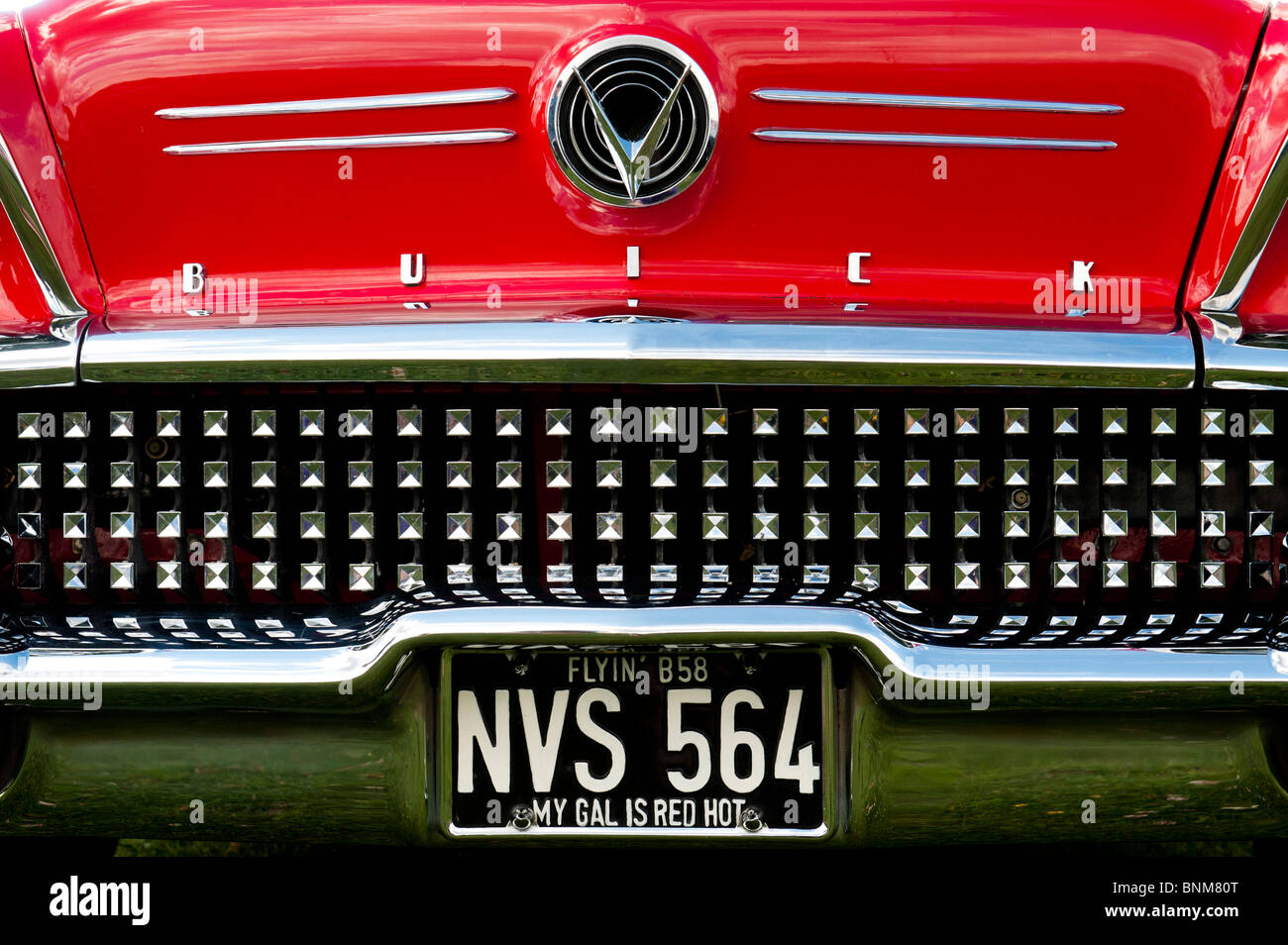 Red 1958 Buick special. Buick 2 door special convertible. Classic american fifties car Stock Photo