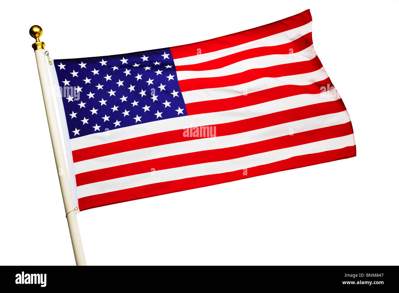 American Flag Flying Stock Photo