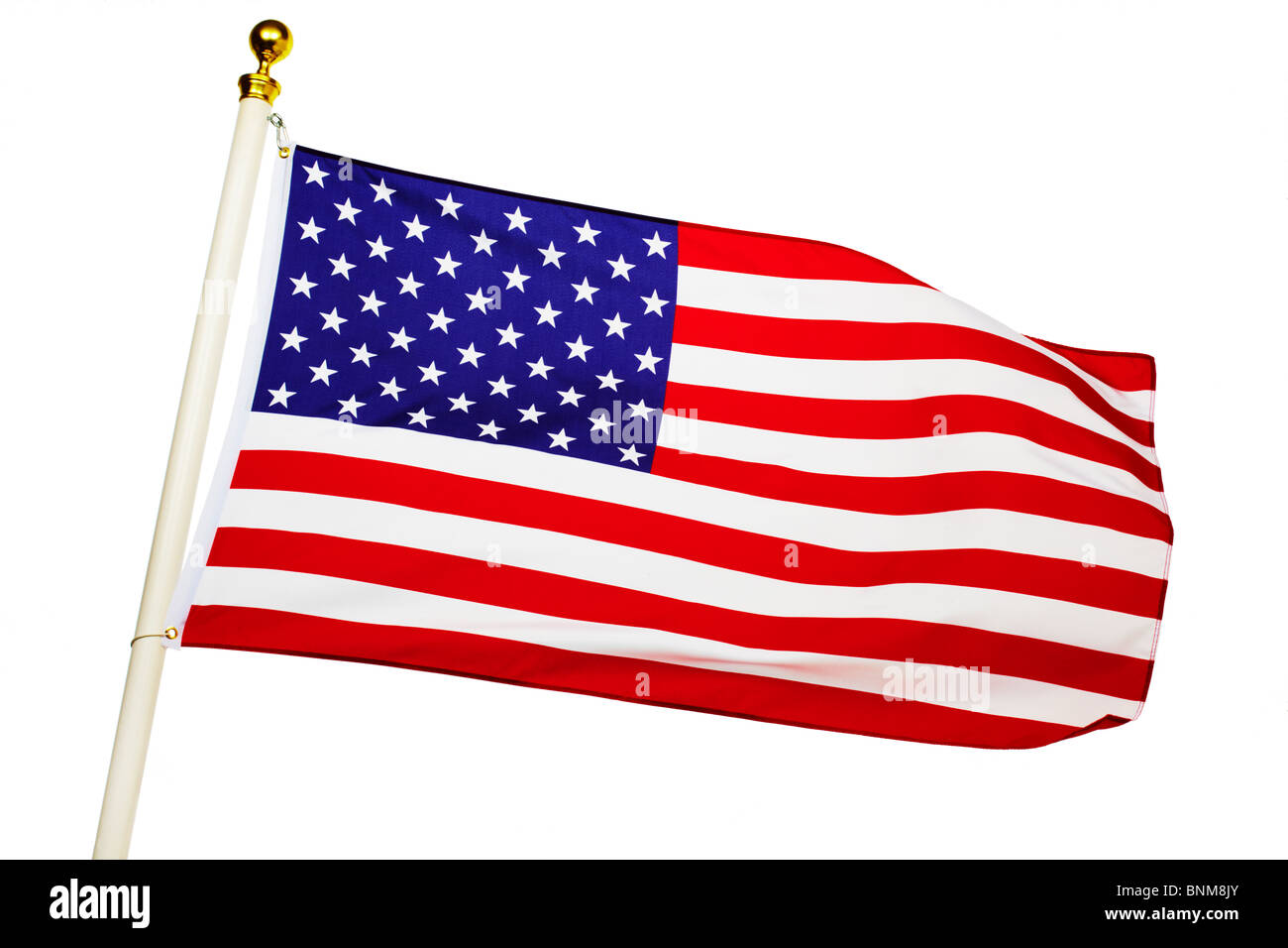 American Flag Flying Stock Photo