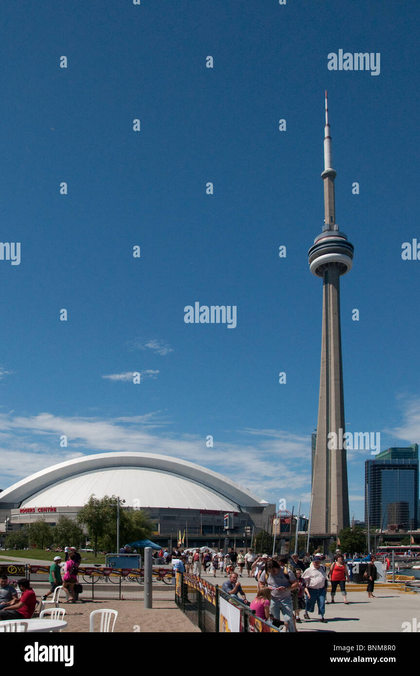 A view of the CN Tower from Harbourfront Stock Photo - Alamy