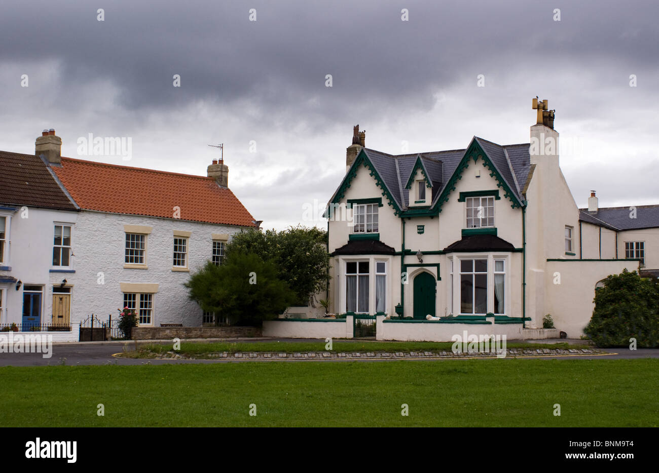 VICTORIAN AND EDWARDIAN HOUSES ON THE GREEN AT SEATON CAREW HARTLEPOOL