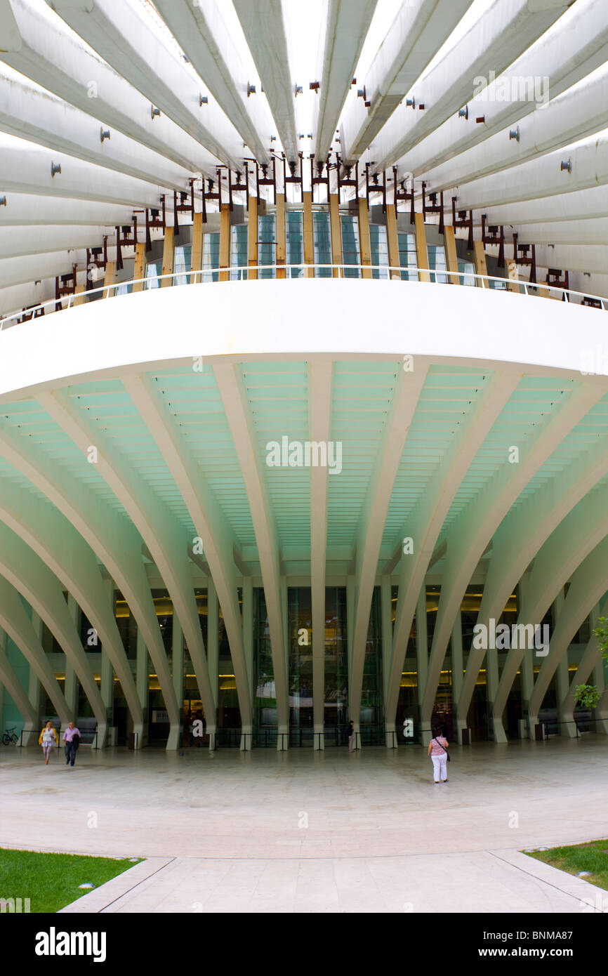 Spain Asturias Oviedo congressional palace architecture ribs Calatrava place space holidays travel, Stock Photo