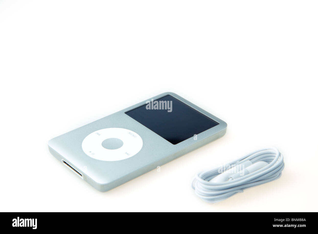 Music, Portable MP3 Player, Apple i-pod classic 120Gb. Music Player  Recorded Audio MP3 Personal Portable Pocket Silver Grey Gray Stock Photo -  Alamy
