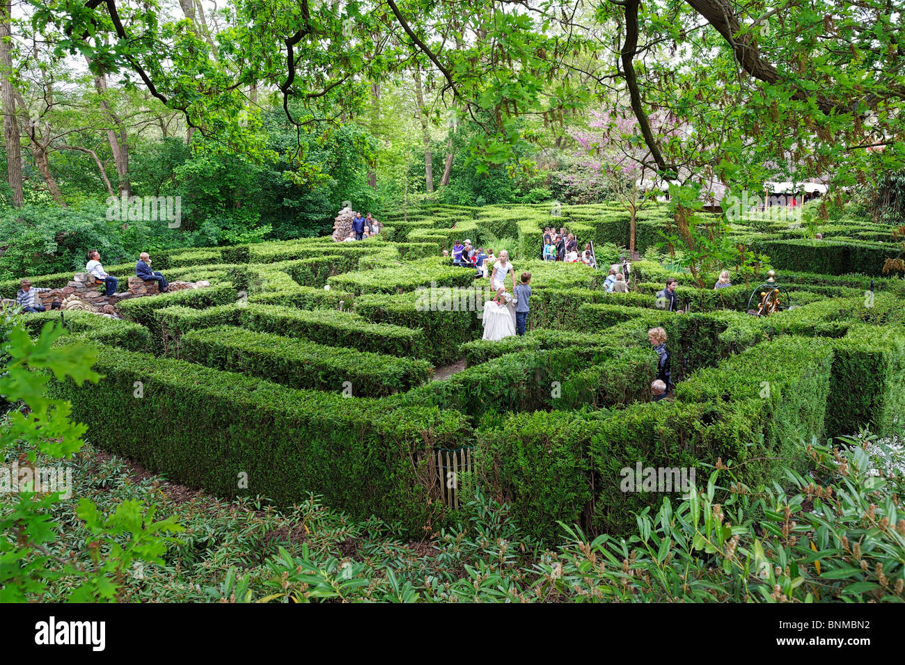 Efteling theme park North Brabant Holland Netherlands maze labyrinth Stock Photo