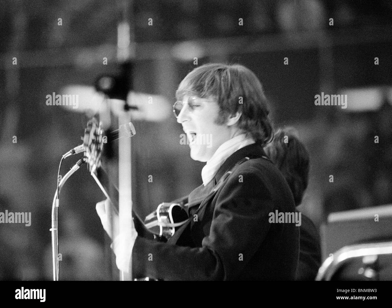 The Beatles music pop group band concert Germany Essen 1966 John Lennon  singer Stock Photo - Alamy
