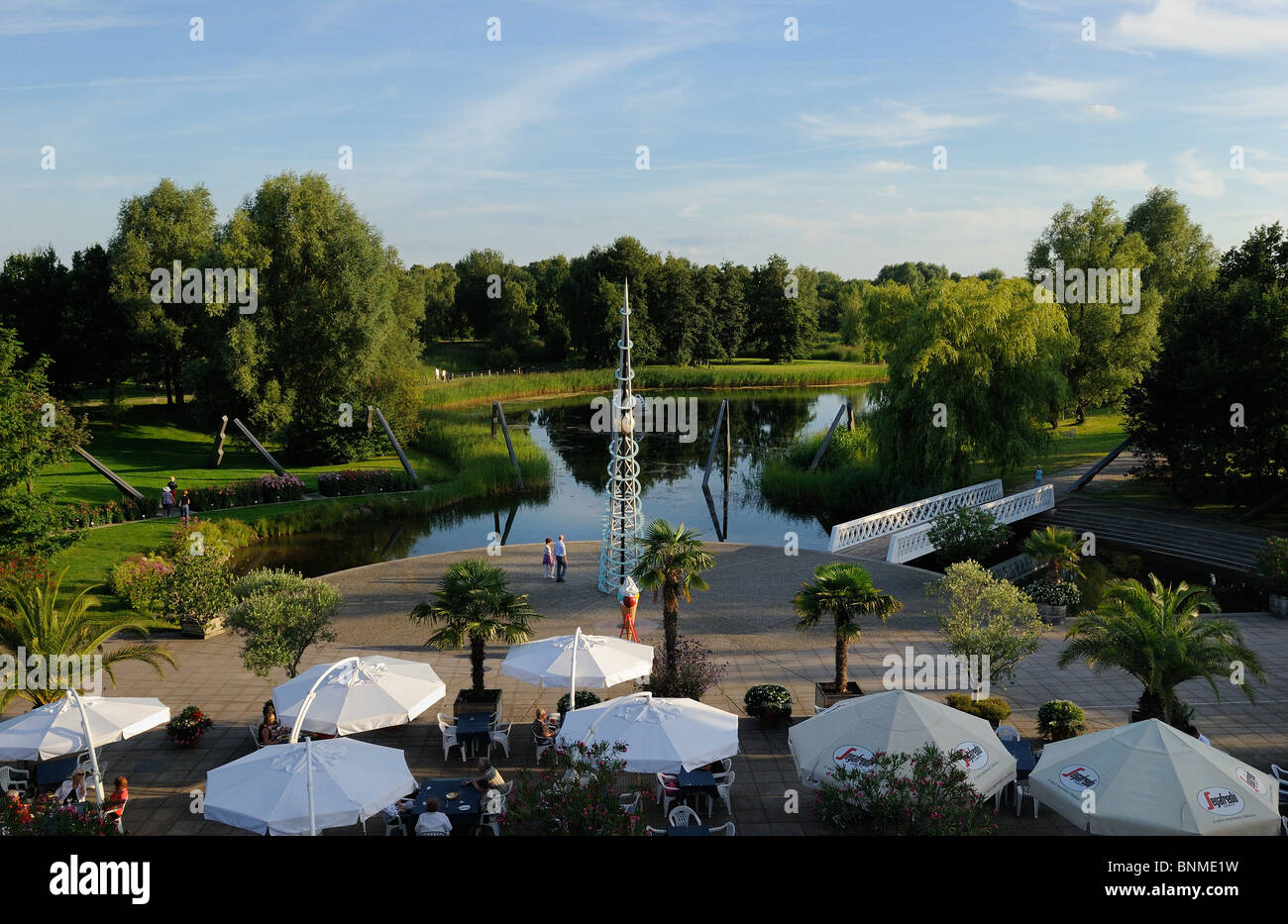 'Kalenderplatz' in the Britzer Garten park, BUGA park, big municipal, Britz quarter, Neukoelln district, Berlin, Germany, Europe Stock Photo