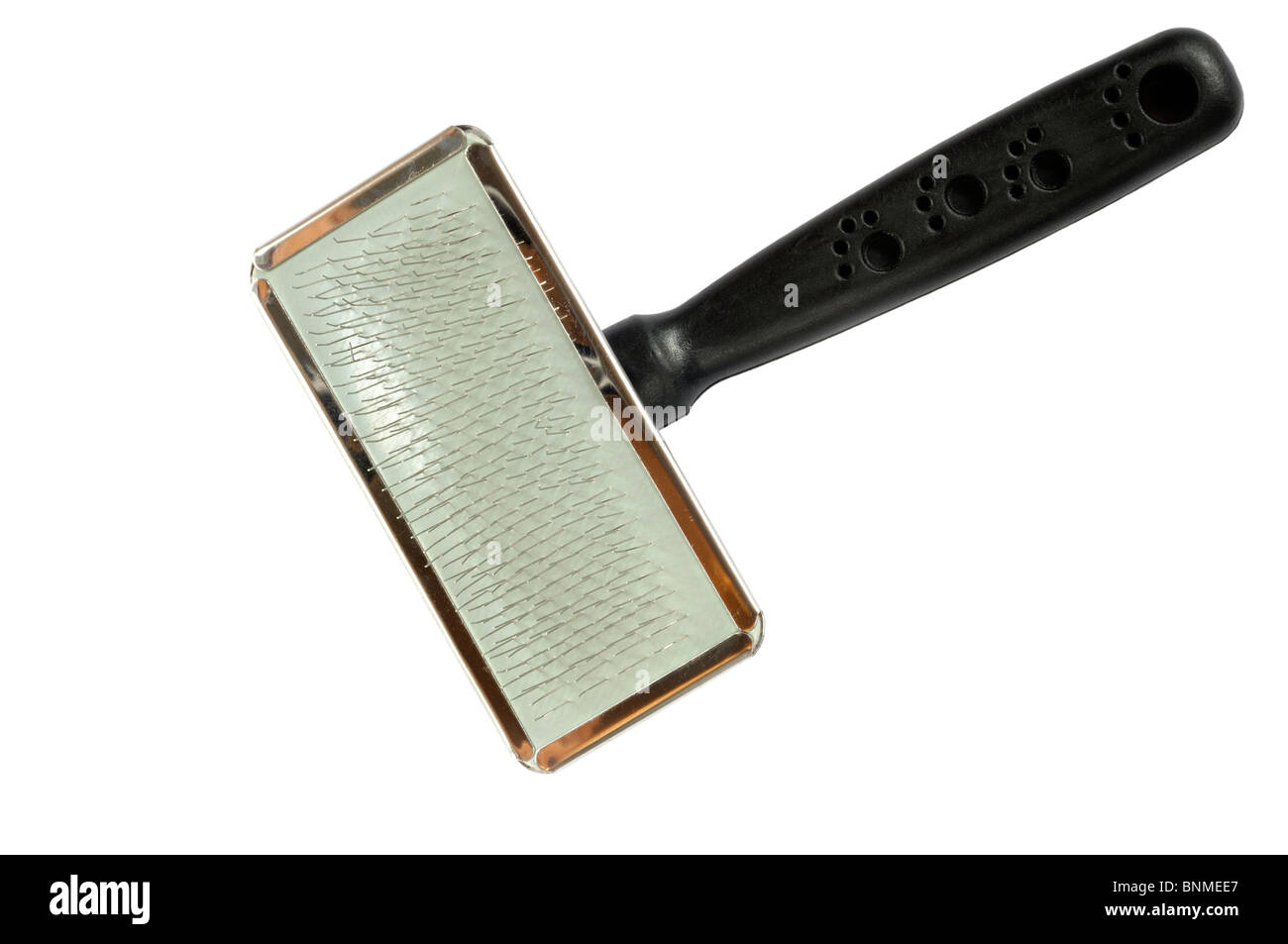 Slicker brush for pet grooming Stock Photo