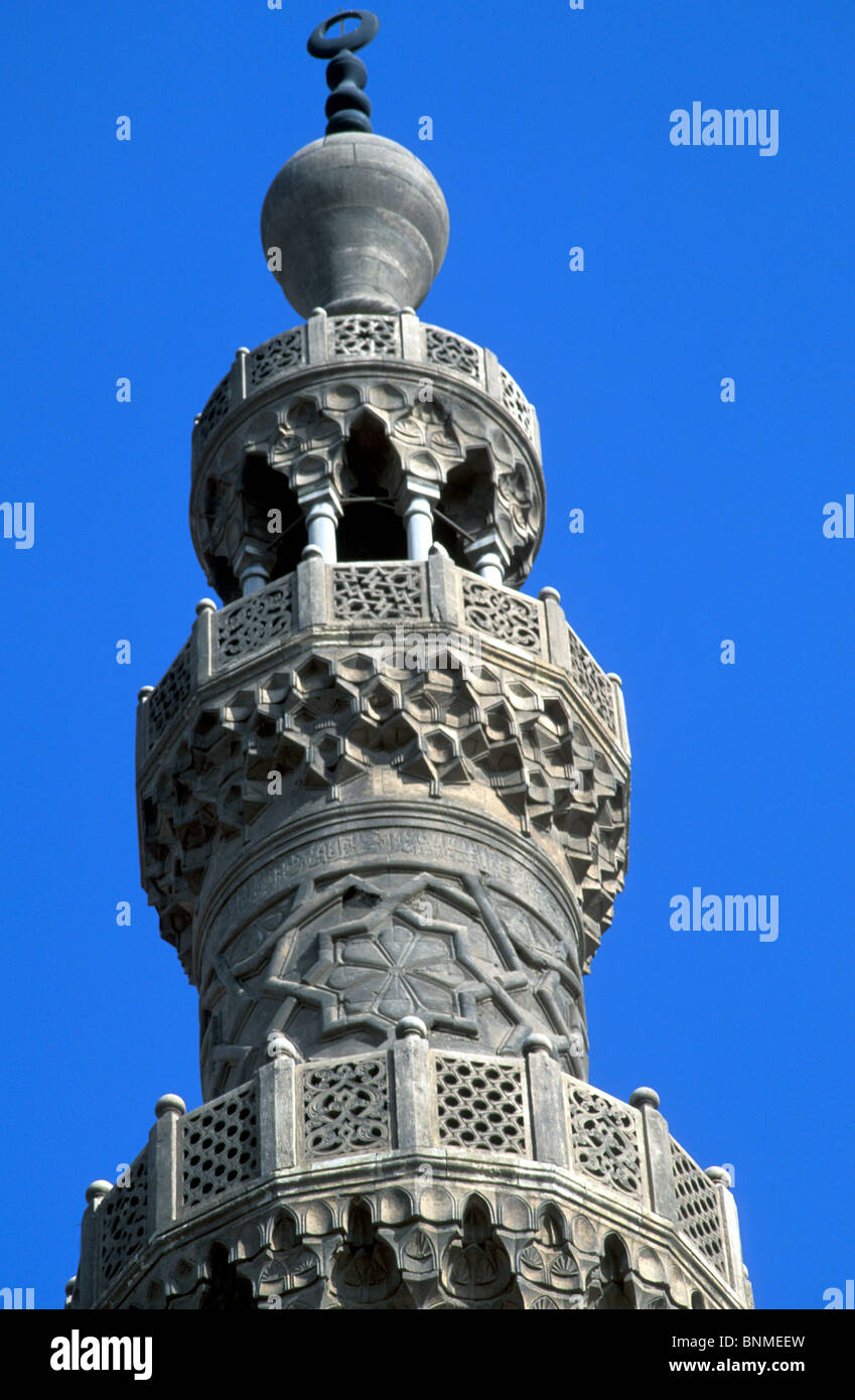 Minaret of Sultan Qaitbey Mosque in Cairo, Egypt Stock Photo Alamy