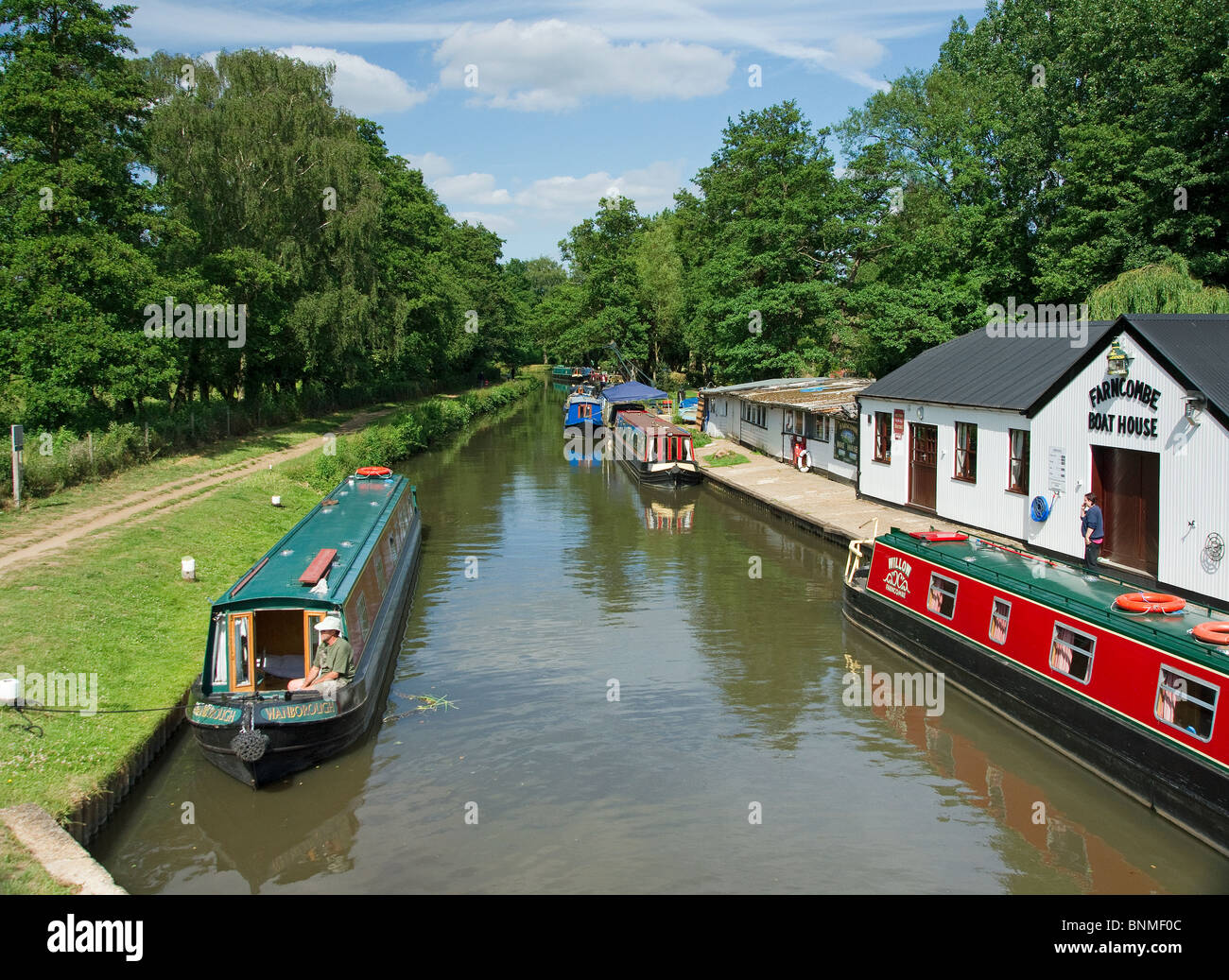 Boathouse on the River Wey in Godalming in Surrey Stock Photo Alamy