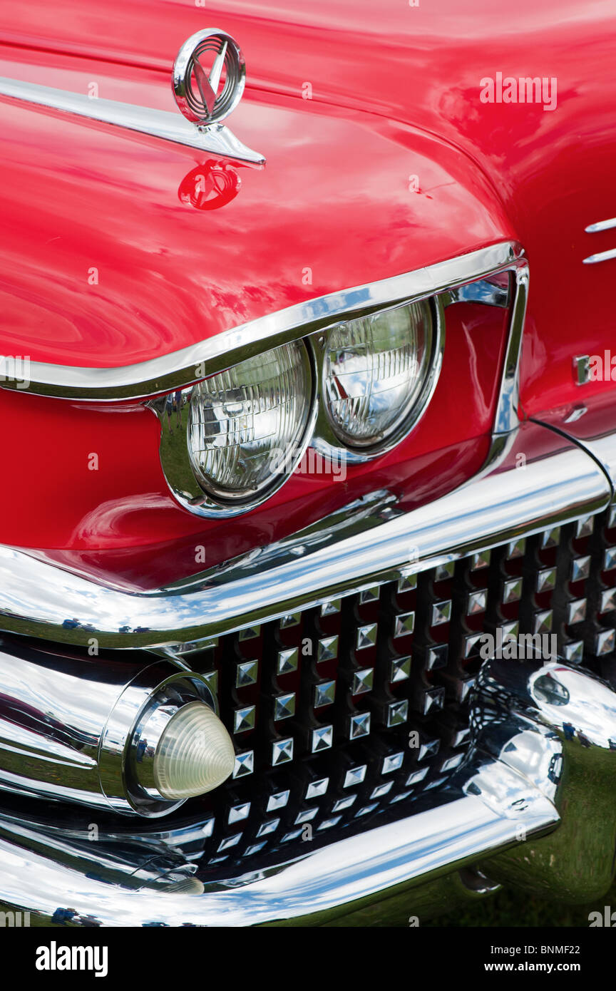 Red 1958 Buick special. Buick 2 door special convertible. Classic American fifties car Stock Photo